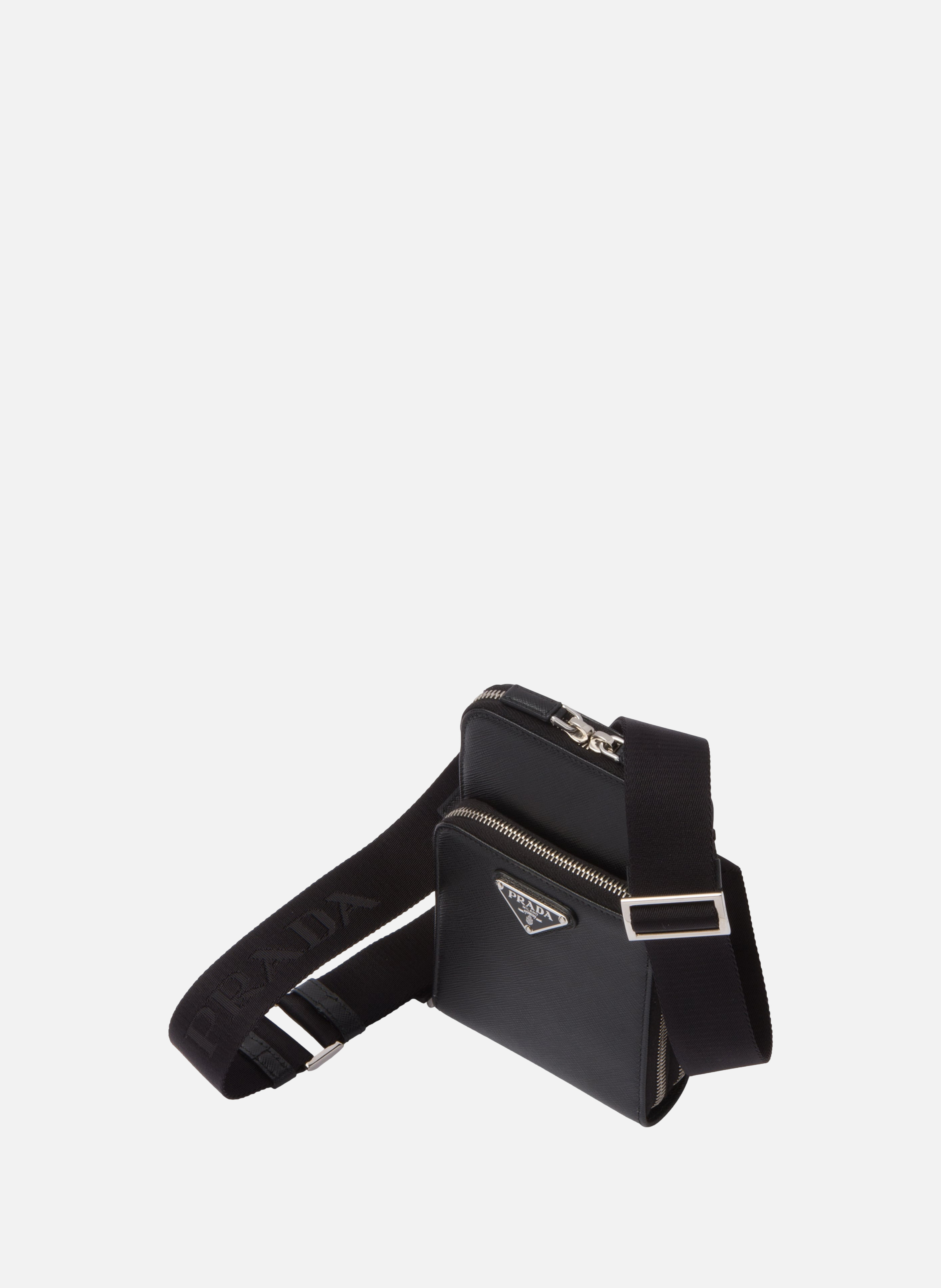 Étui pour smartphone en cuir saffiano PRADA Noir