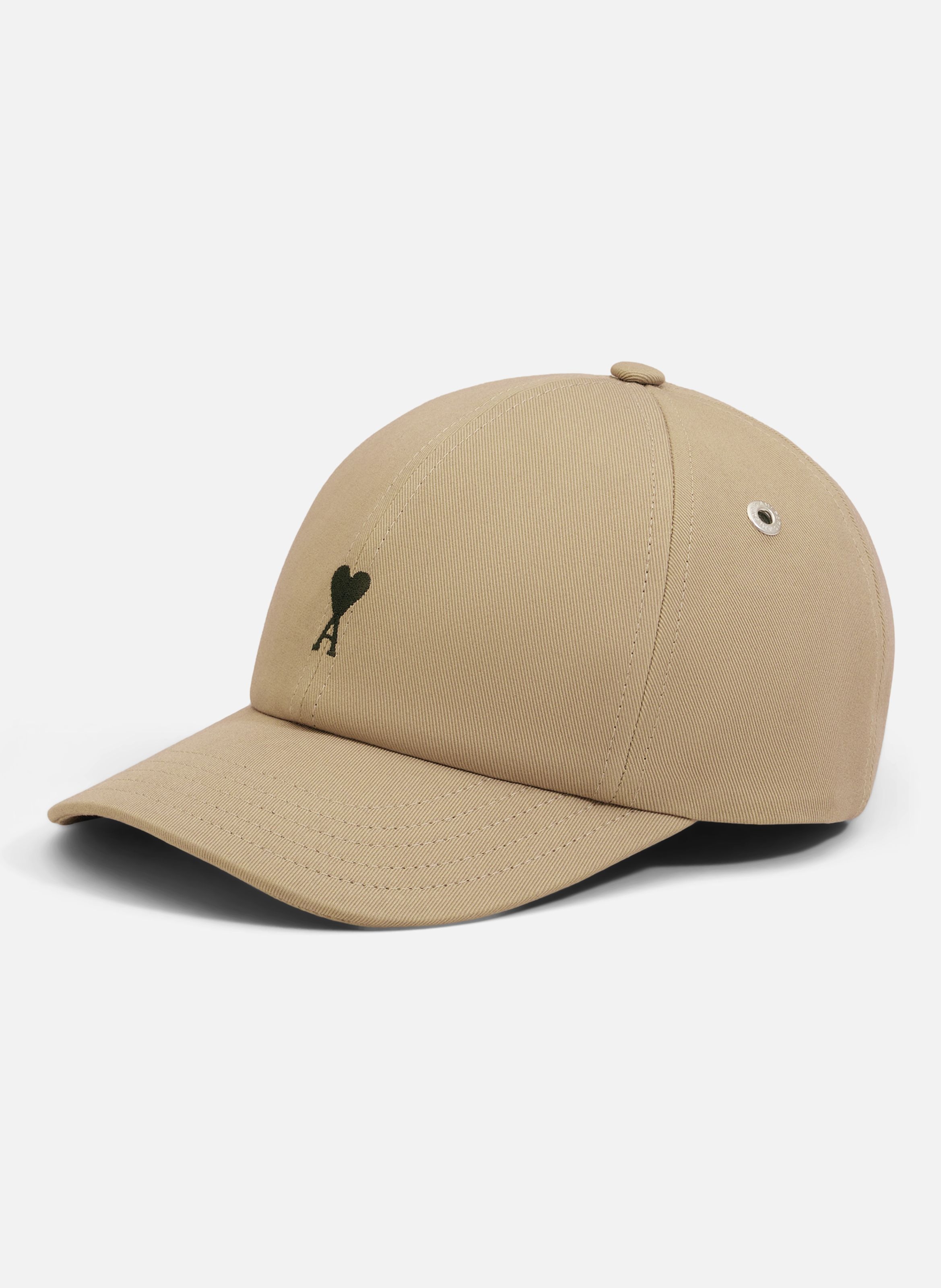 Casquette ami de coeur unisexe en coton AMI PARIS Beige