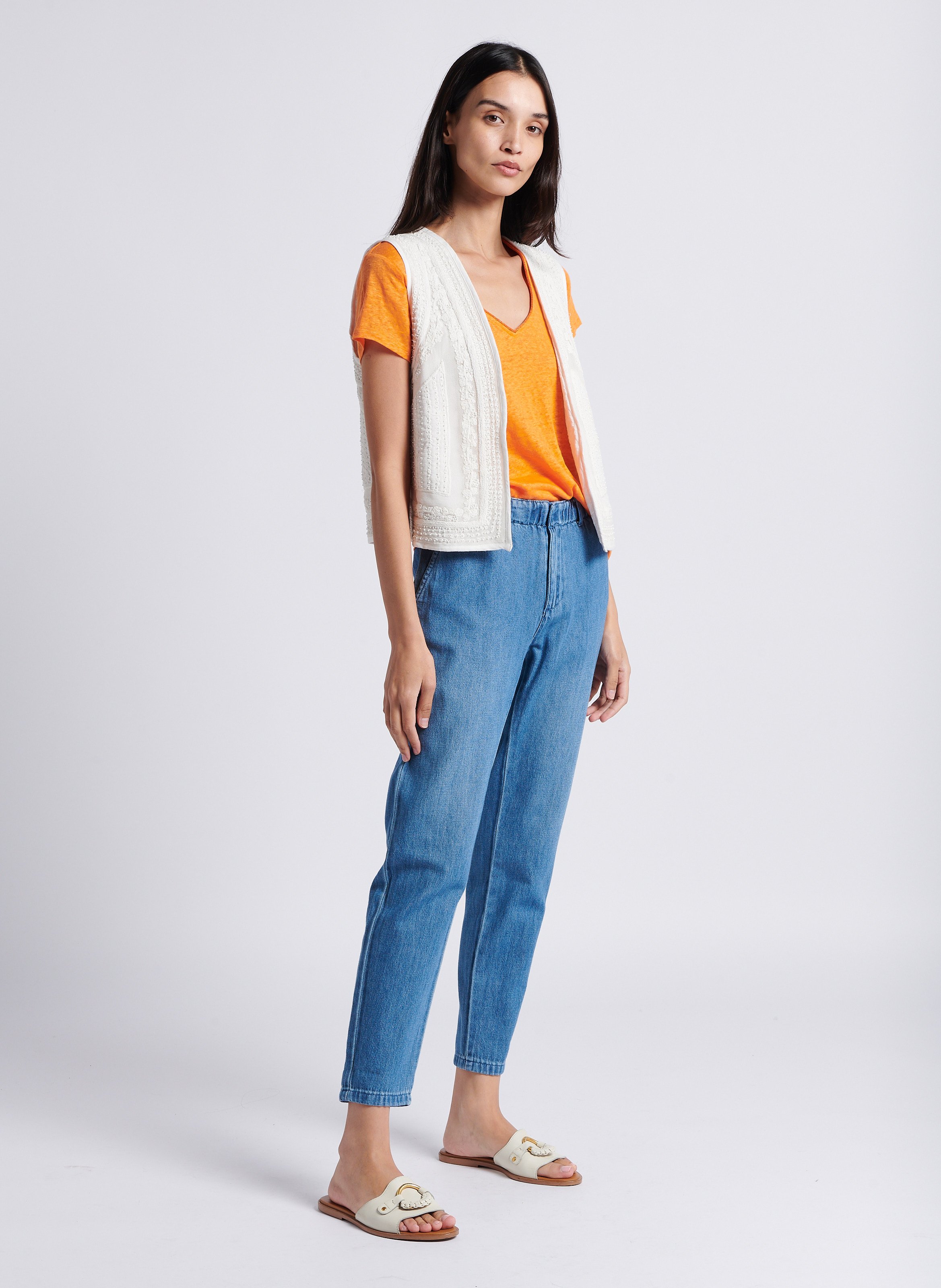 Jean droit en coton sabil MAISON 123 Bleu