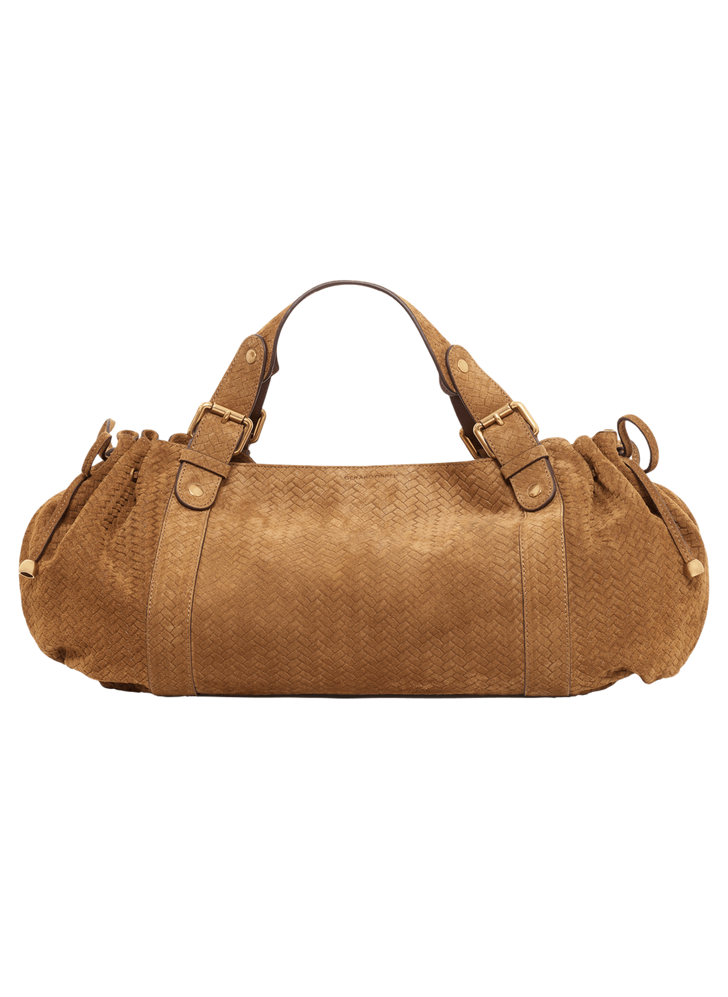 Sac à main en cuir velours effet tressé - 24h GERARD DAREL Marron