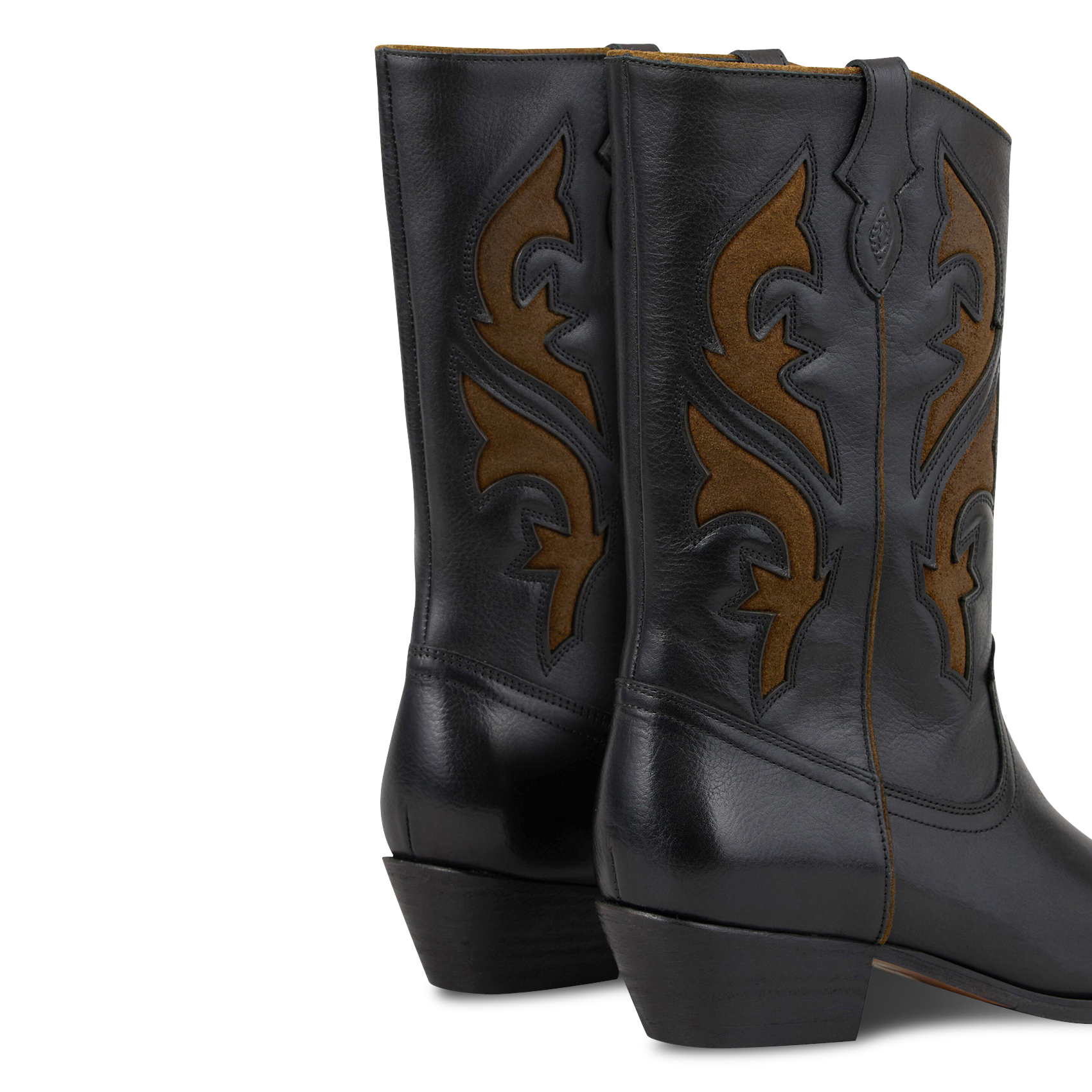 Bottes en cuir Curtis BA&SH Noir