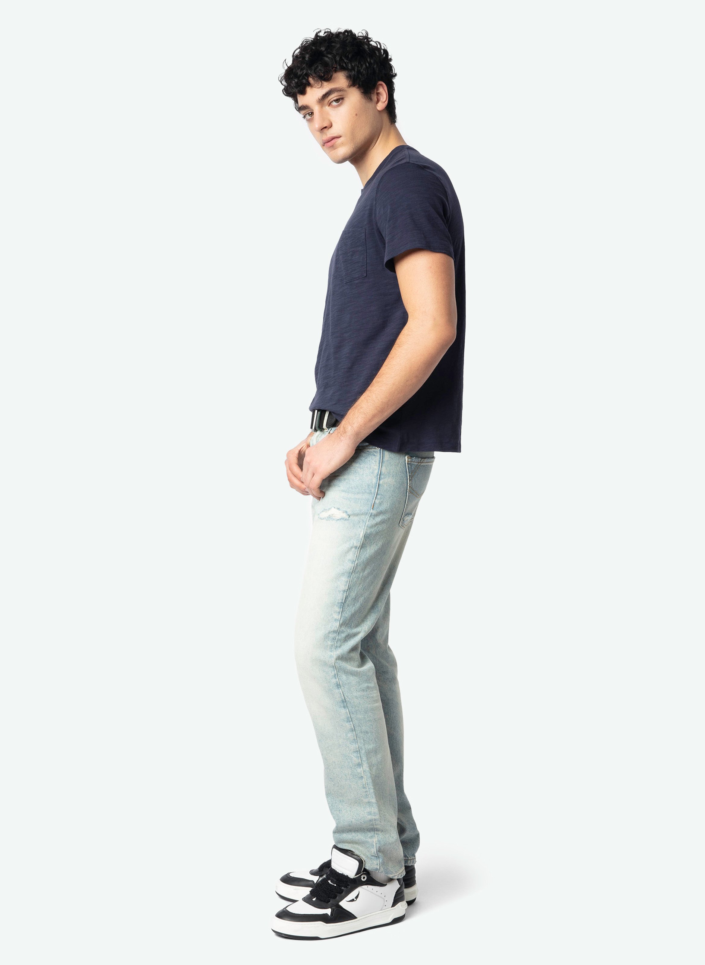 Jean droit en coton mélangé john ZADIG&VOLTAIRE Bleu