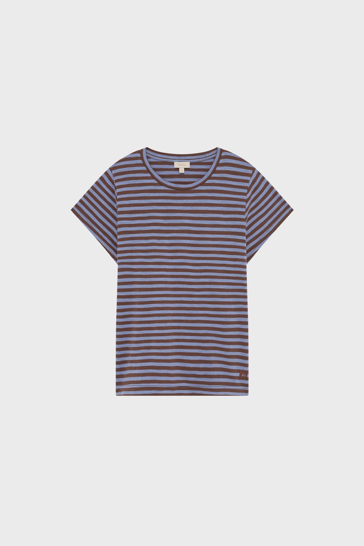T-shirt rayé en coton - tina PABLO Bleu