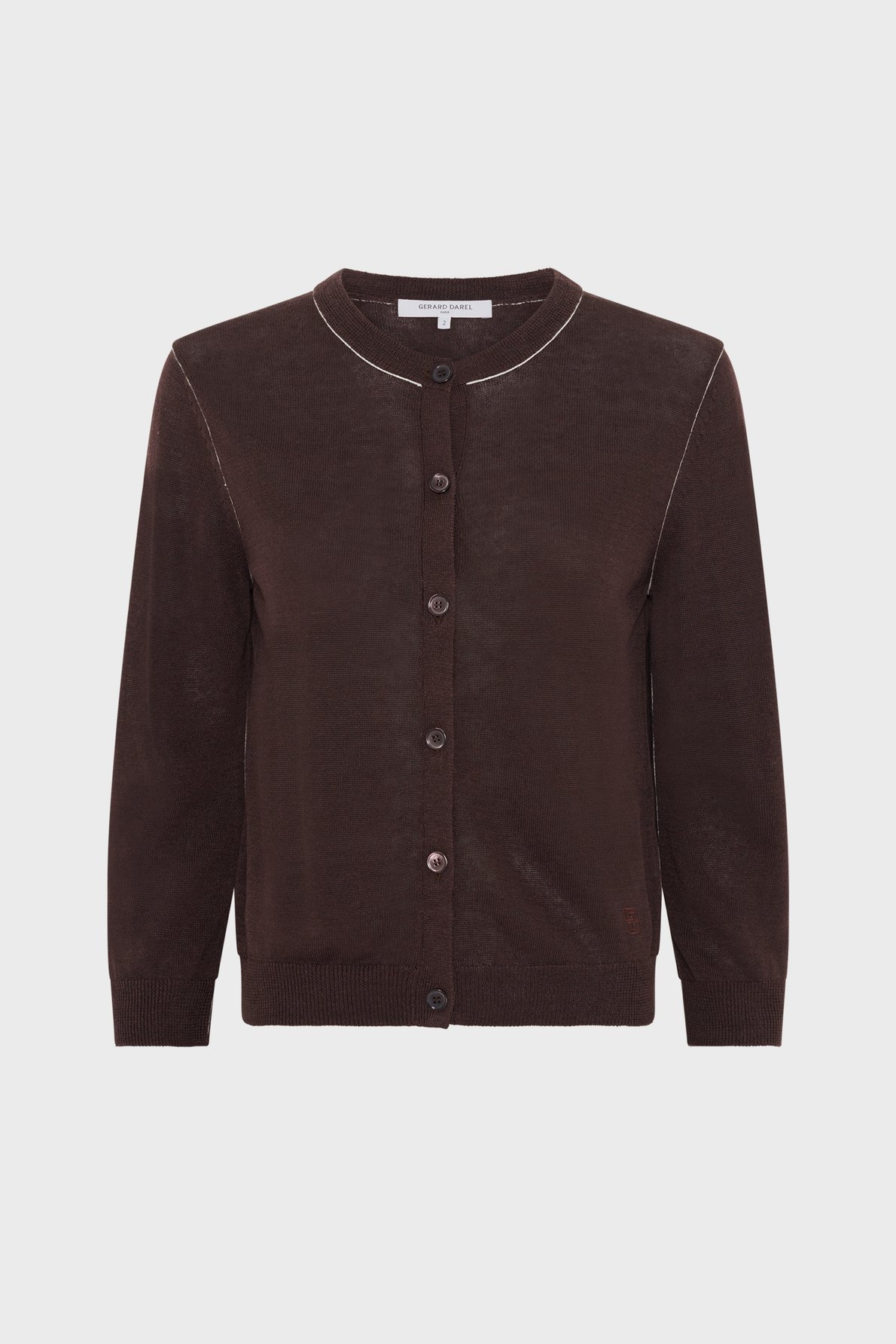 Gilet en lin mélangé - lorys GERARD DAREL Marron