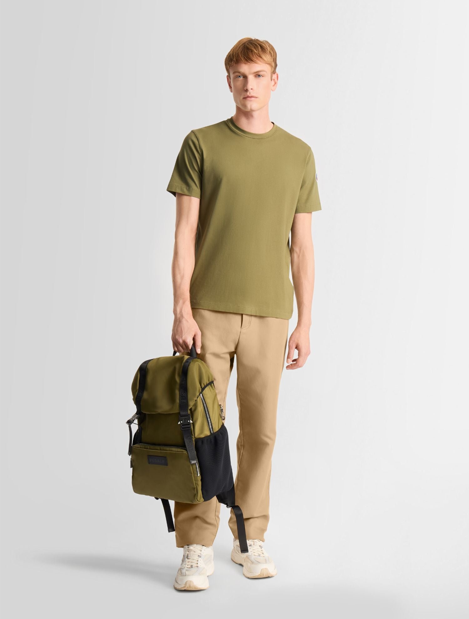 T-shirt riviere col rond coupe regular FUSALP Kaki