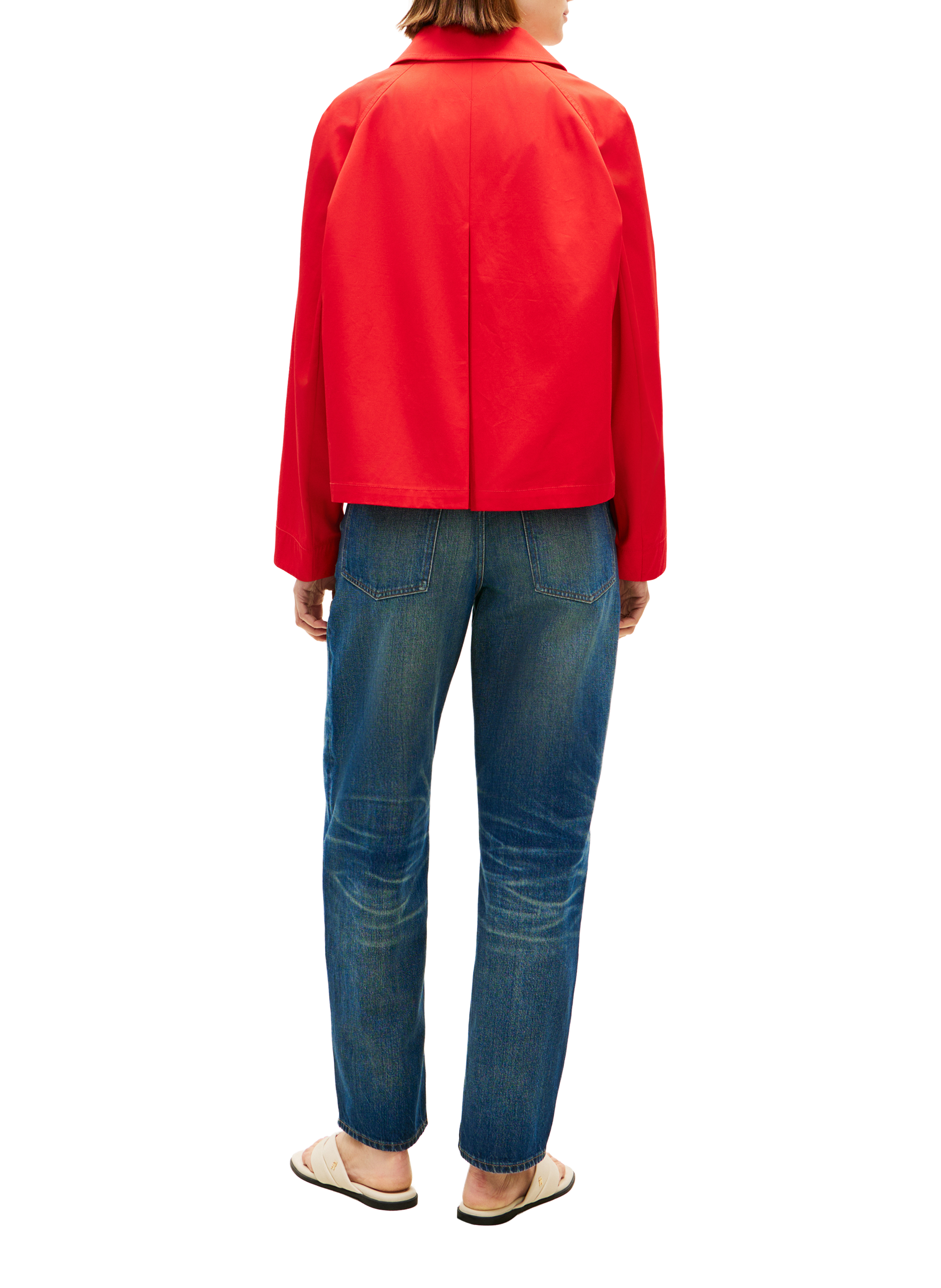 Lightweight straight cotton jacket TOMMY HILFIGER Red