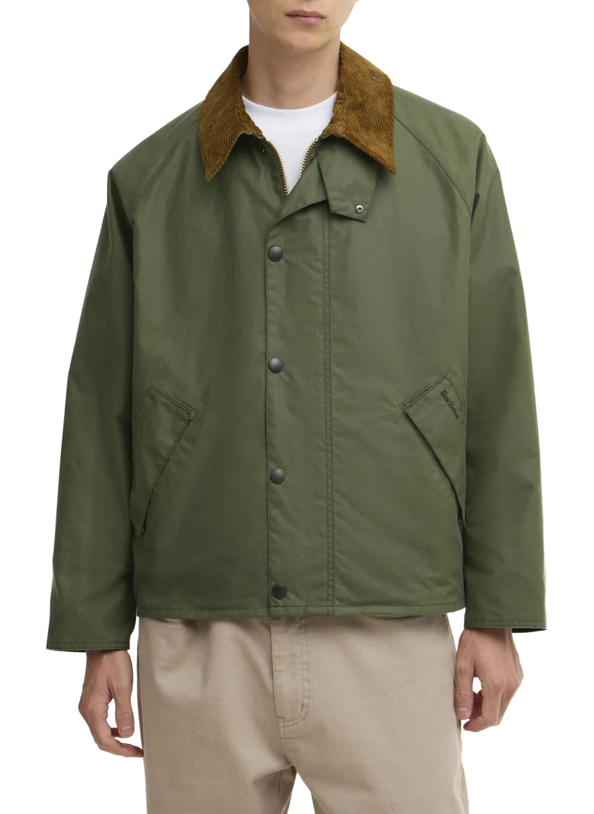 Parka droite en coton BARBOUR Vert