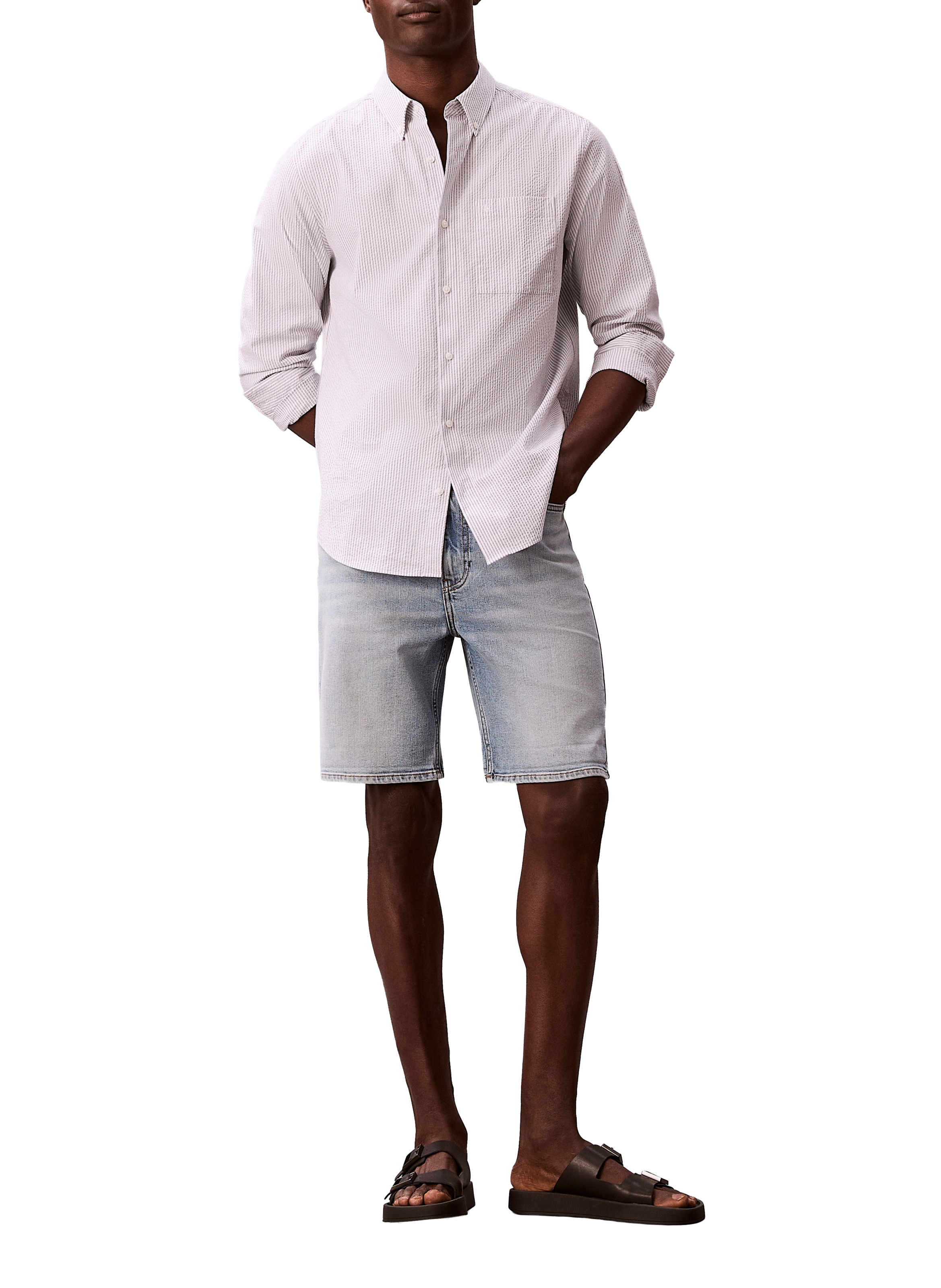 Jean slim Abner en coton mélangé CALVIN KLEIN Bleu