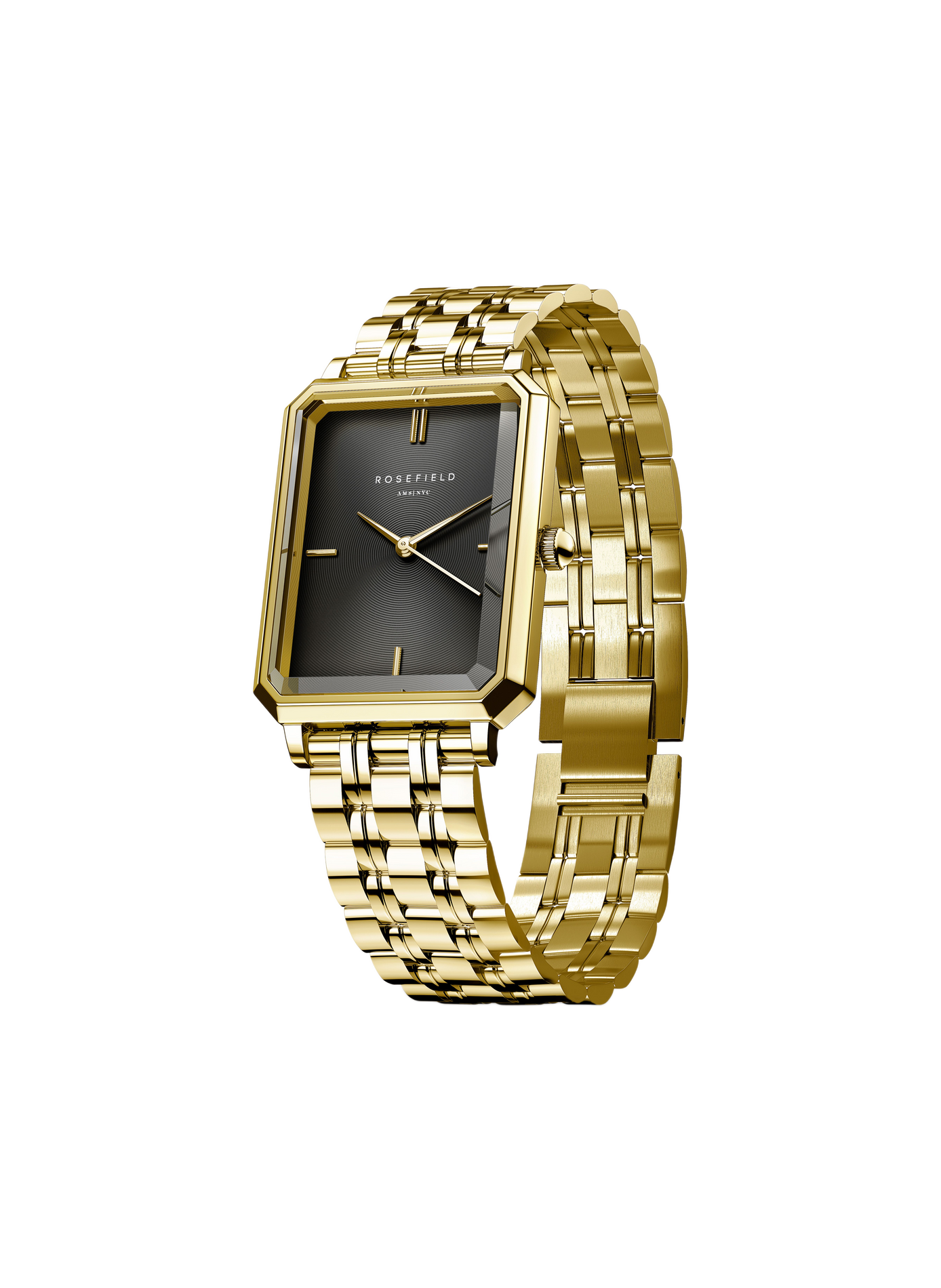 Montre analogique Octagon XS en acier inoxydable ROSEFIELD Noir