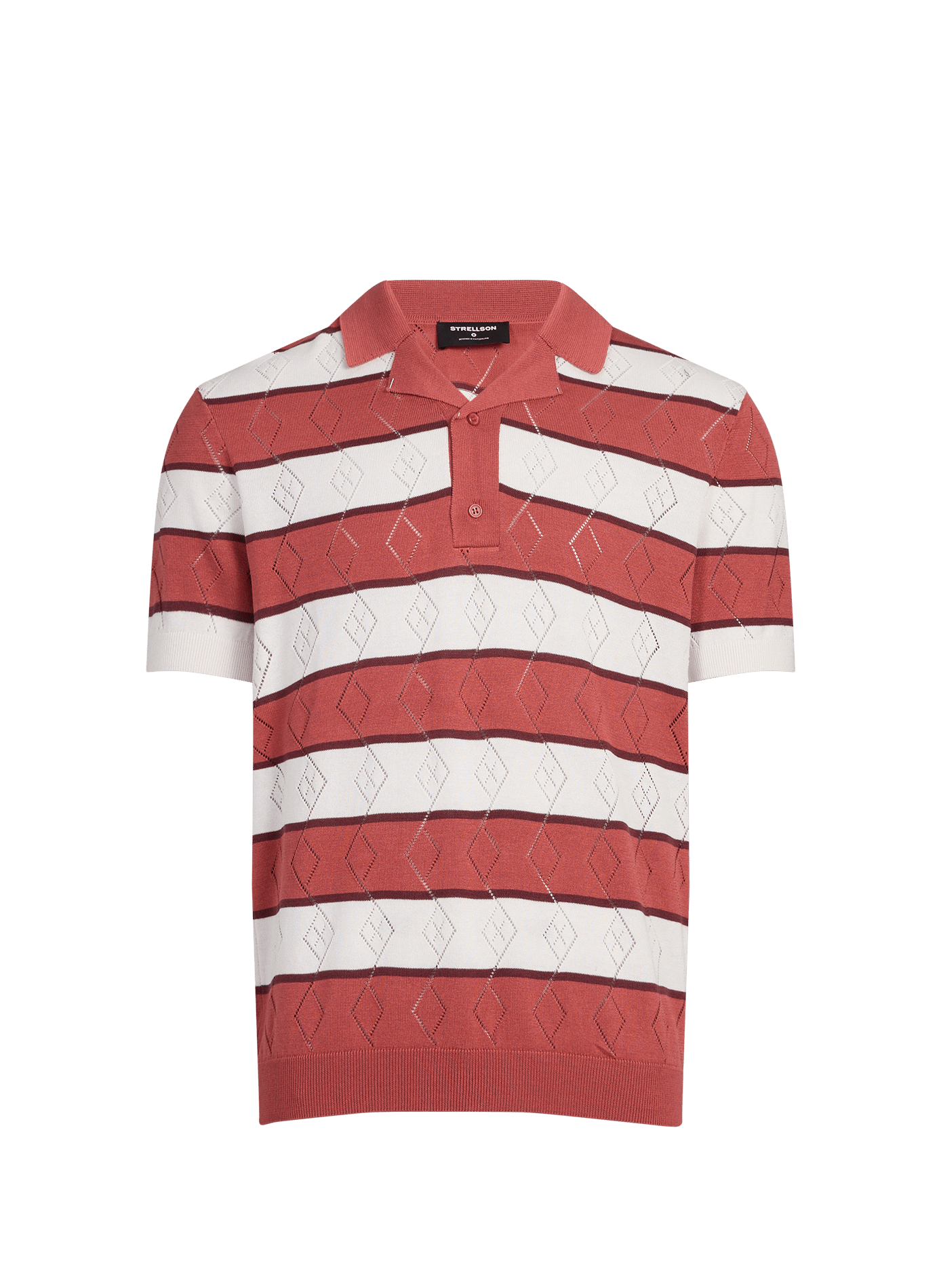 Polo rayé en coton STRELLSON Rouge