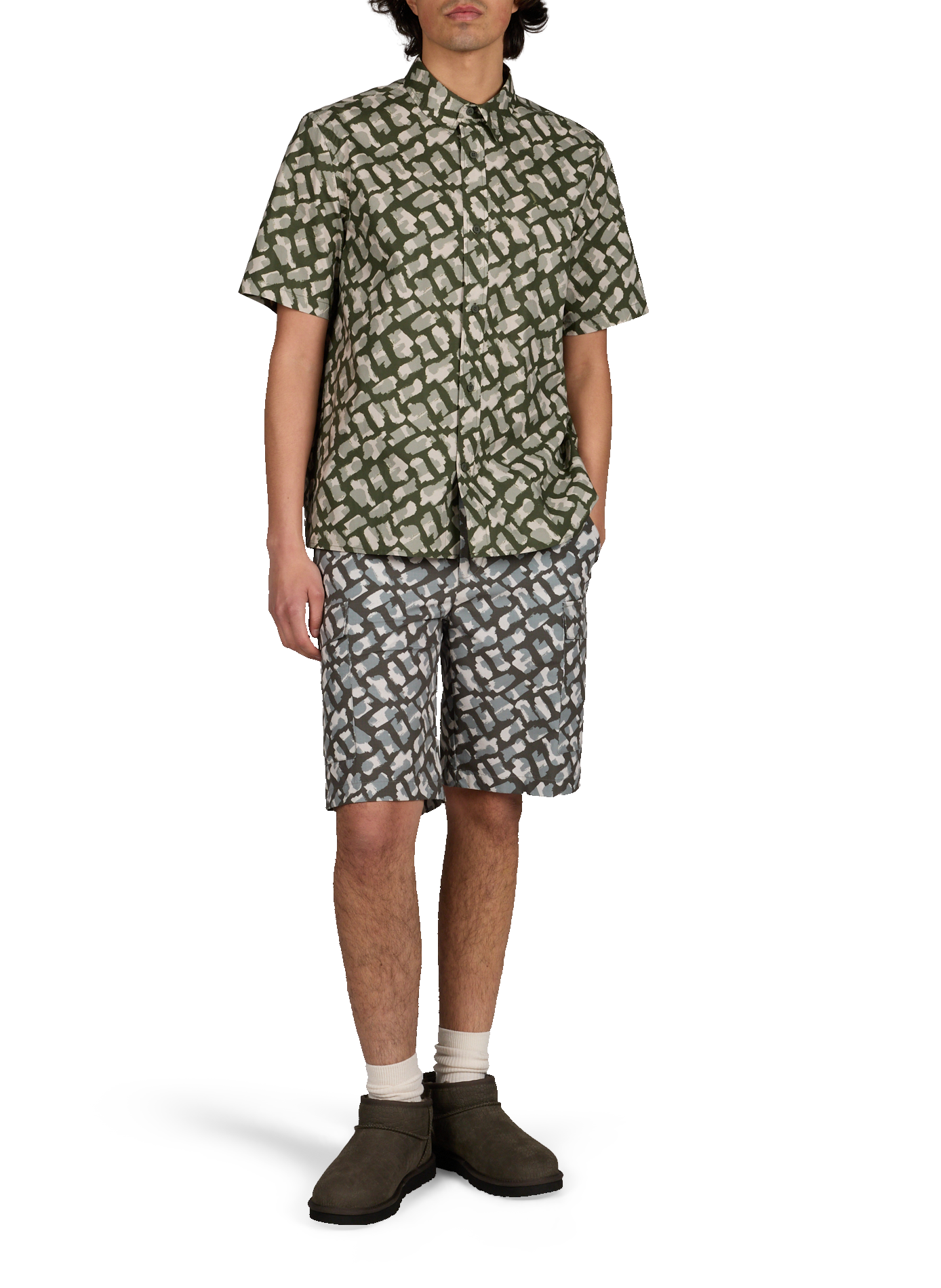 Short cargo imprimé camouflage AIGLE Kaki