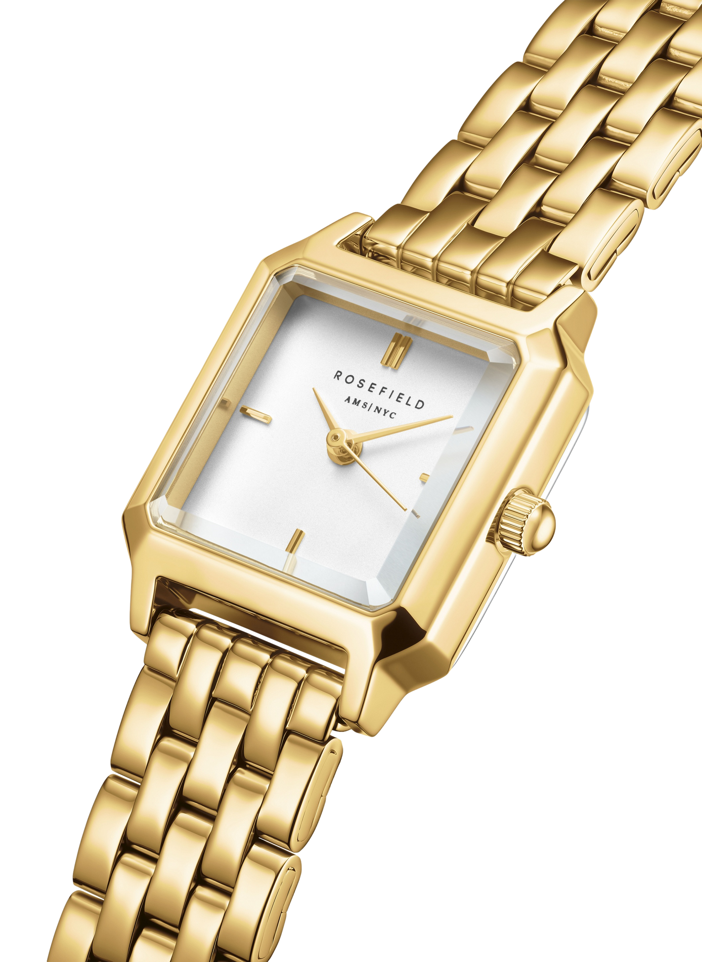 Montre analogique Boxelle en acier inoxydable ROSEFIELD Blanc