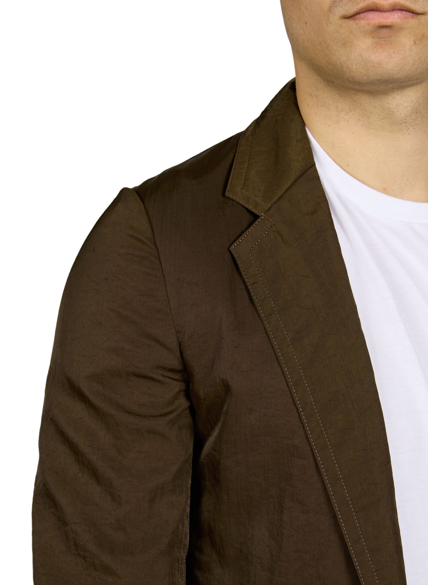 Veste froissée à col tailleur SEAN SUEN Marron