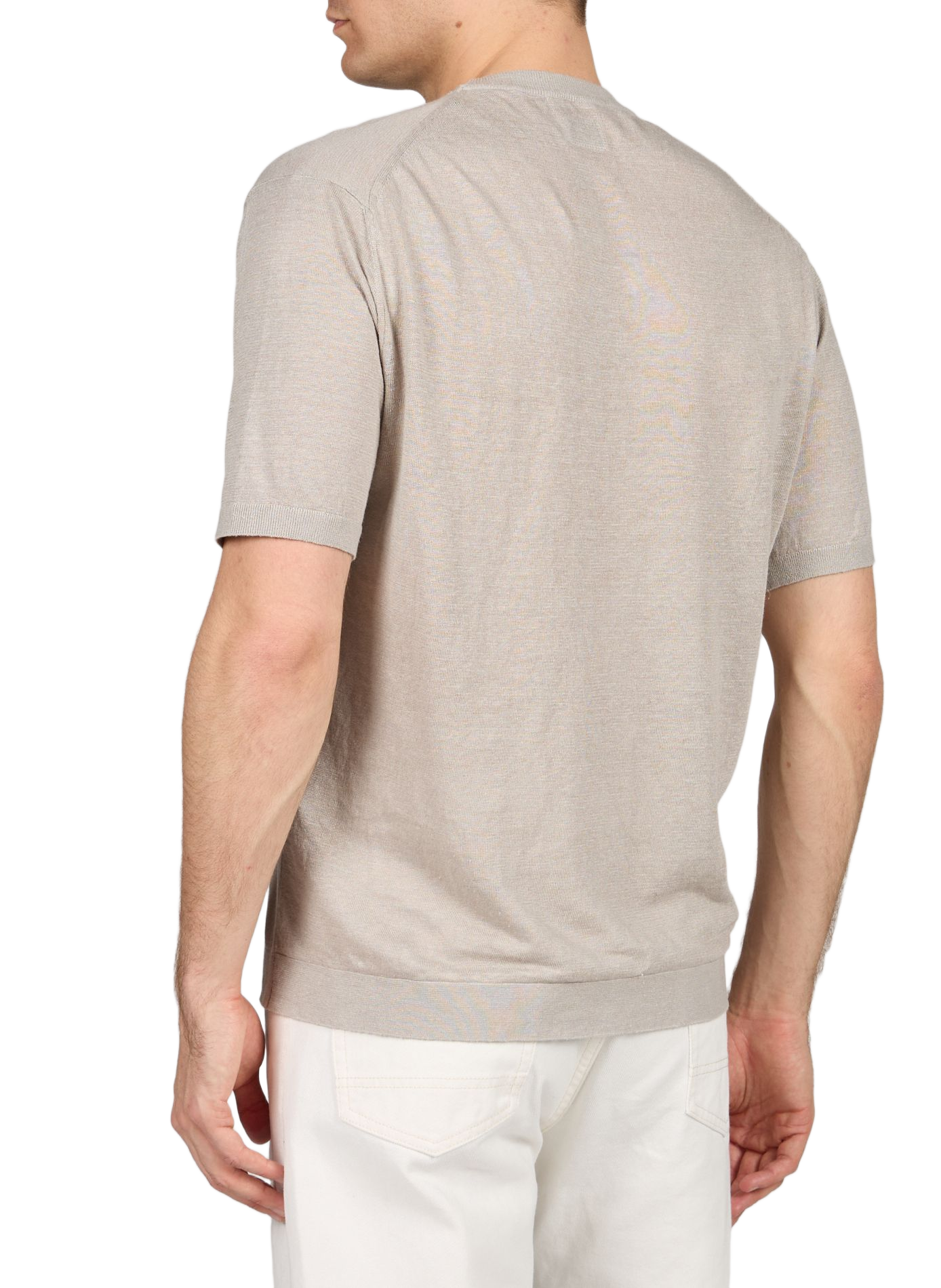 Short-sleeve linen sweater | Grey CP COMPANY Men