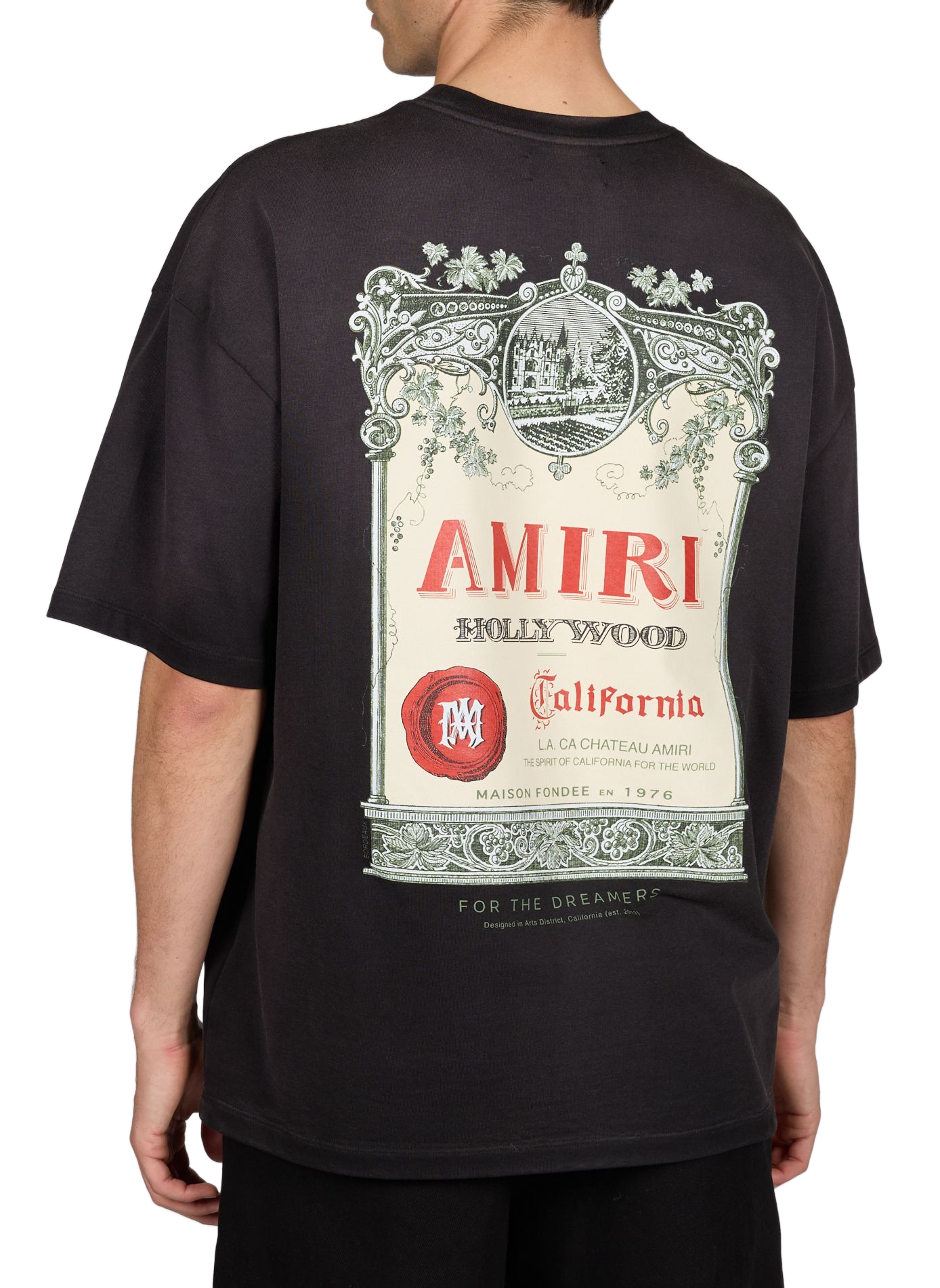 T-shirt imprimé en coton AMIRI Noir