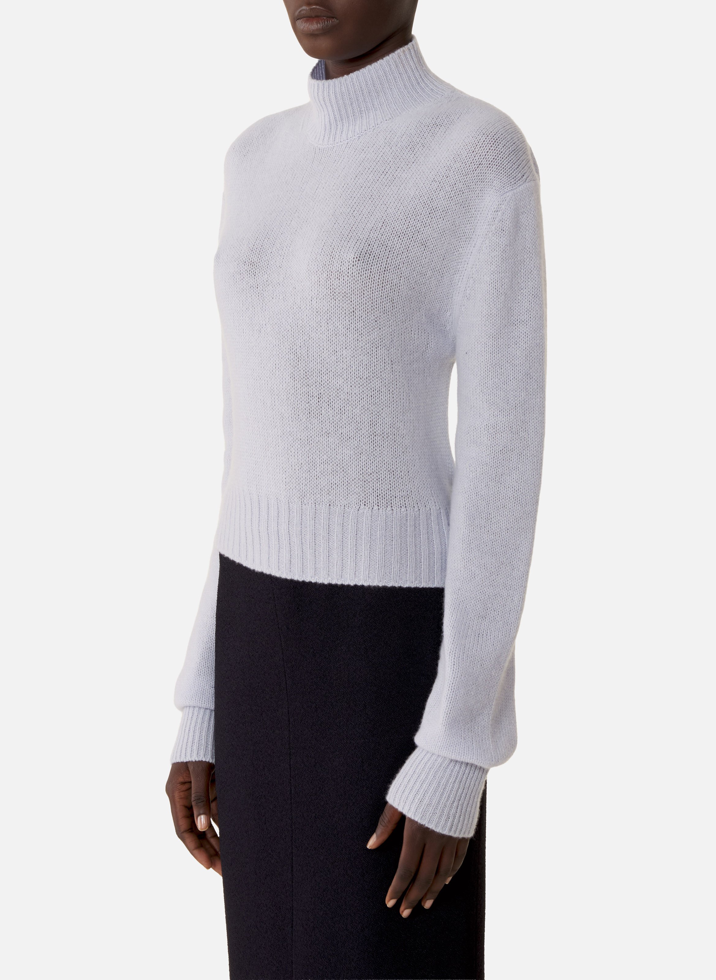 Pull dos nu en cachemire LANVIN Bleu