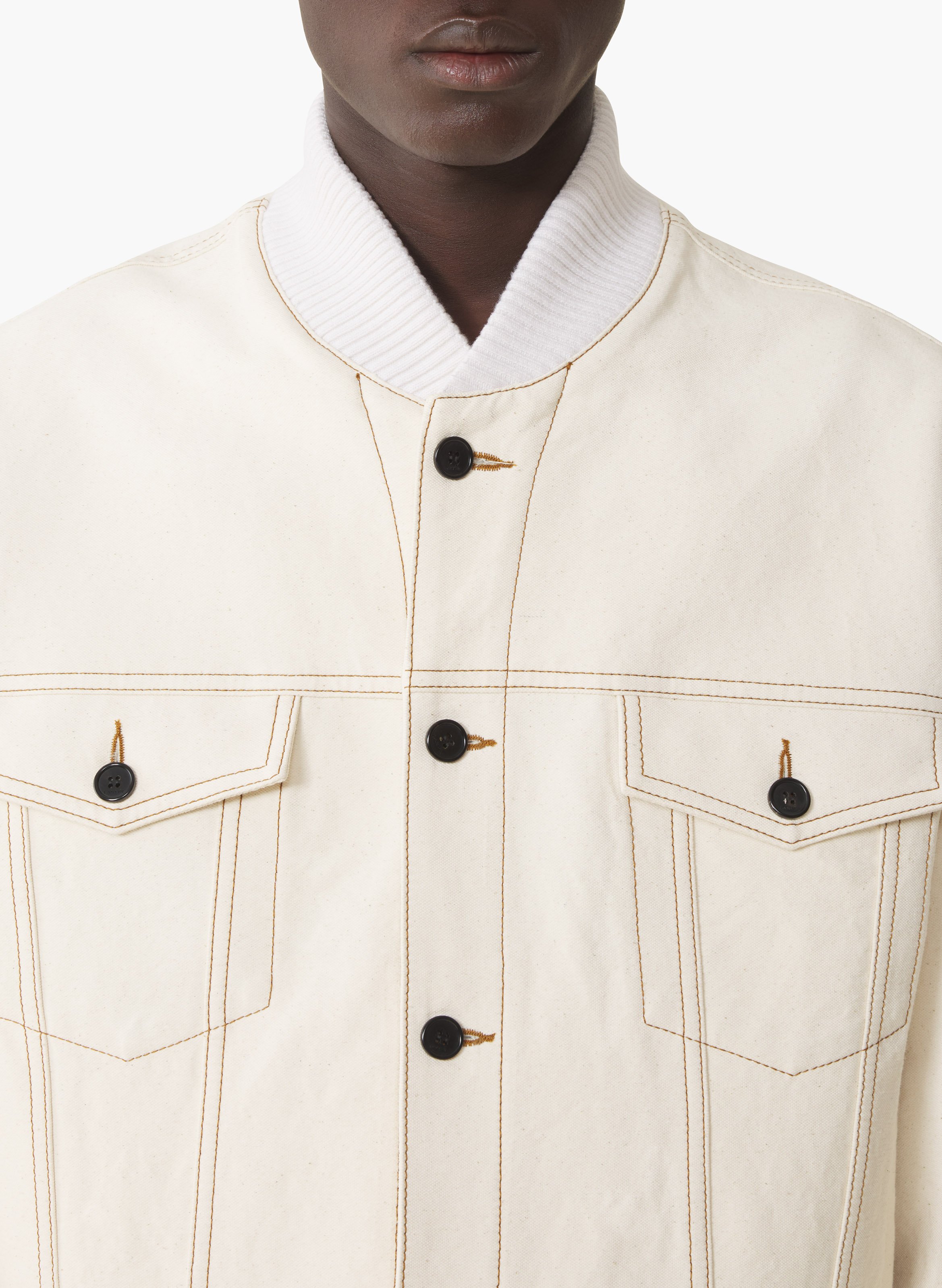 Veste teddy en denim LANVIN Blanc