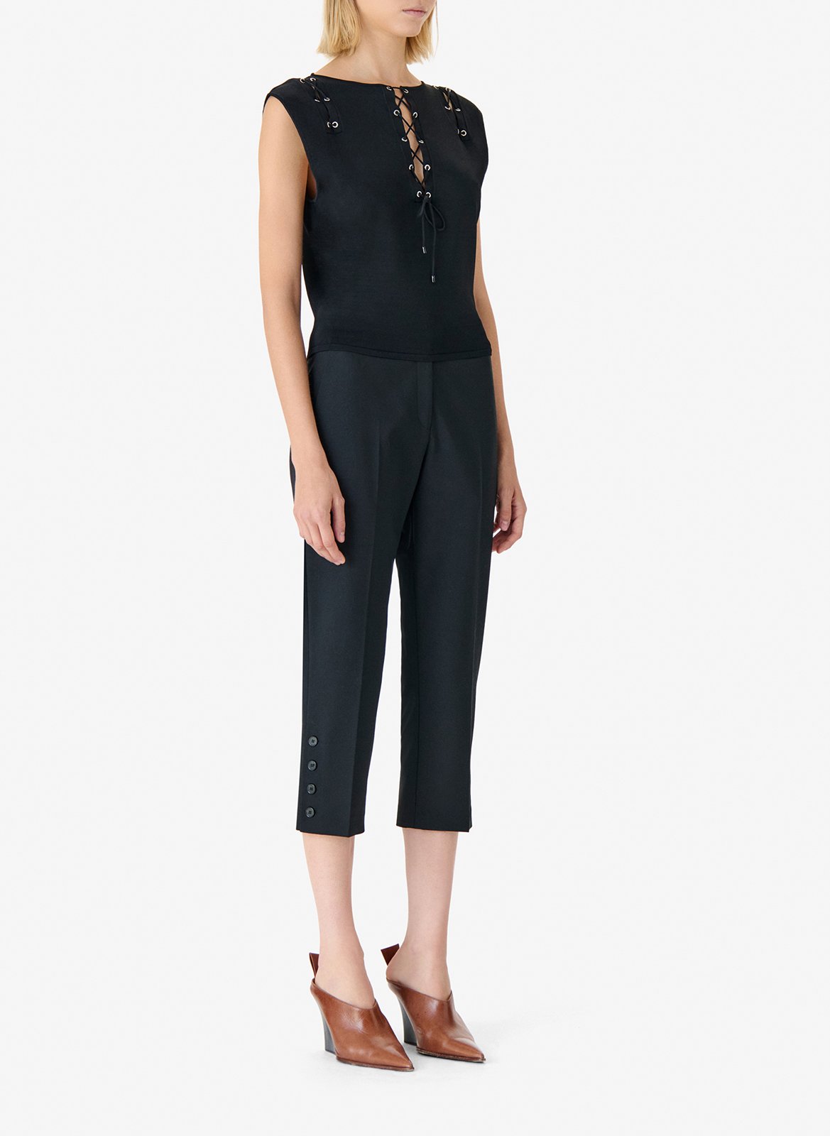 Pantalon droit aqua IRO Noir