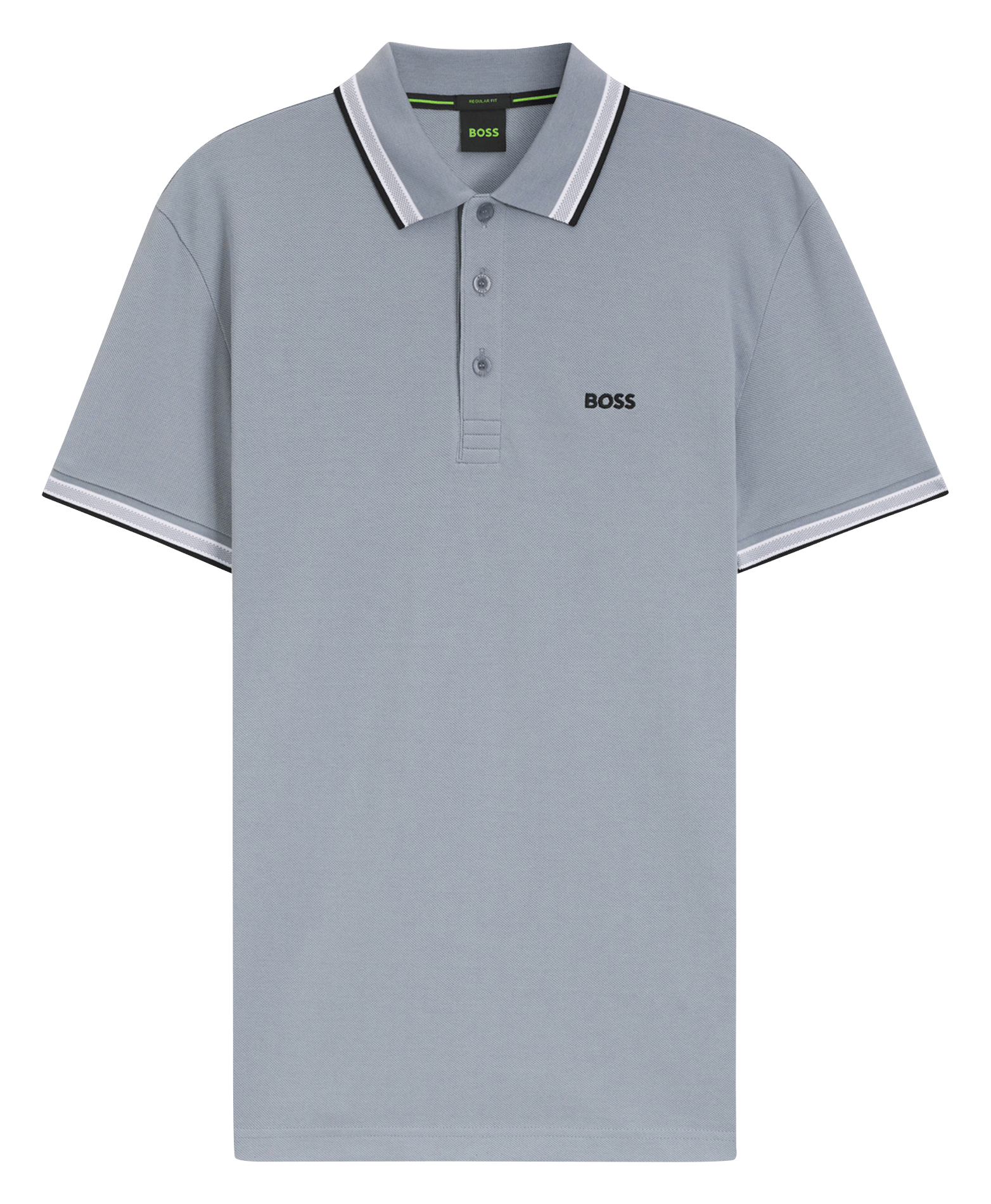 Polo regular fit en coton BOSS Argent