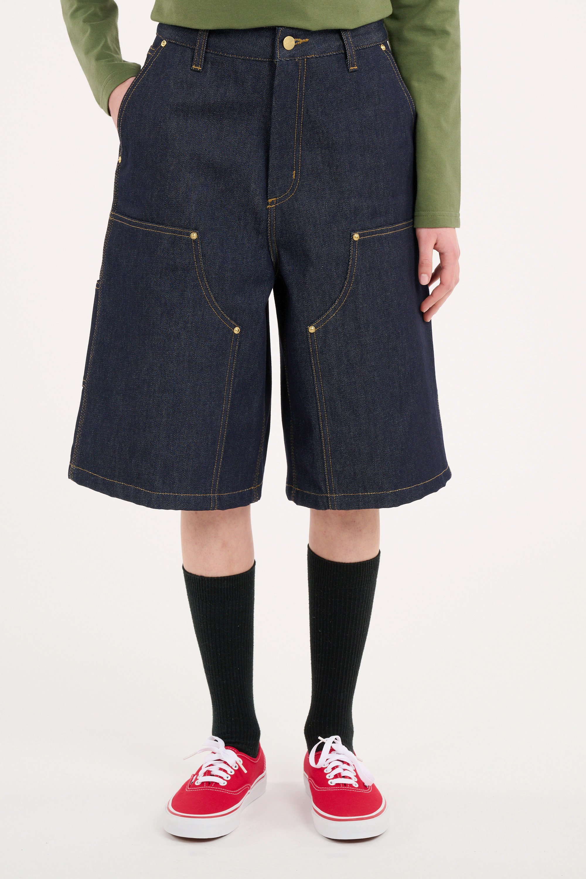 Short w' nixon double knee short CARHARTT WIP Bleu