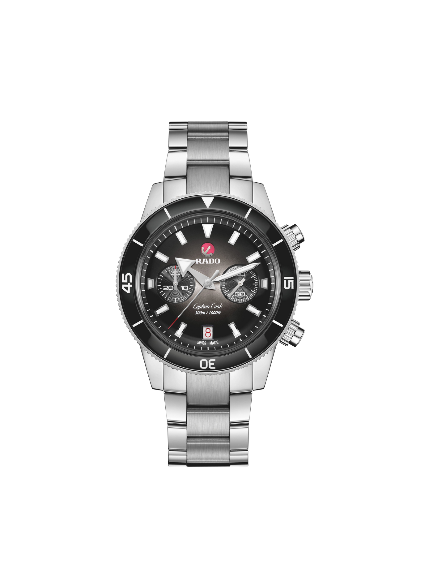 Montre automatique Captain Cook en acier inoxydable RADO Noir