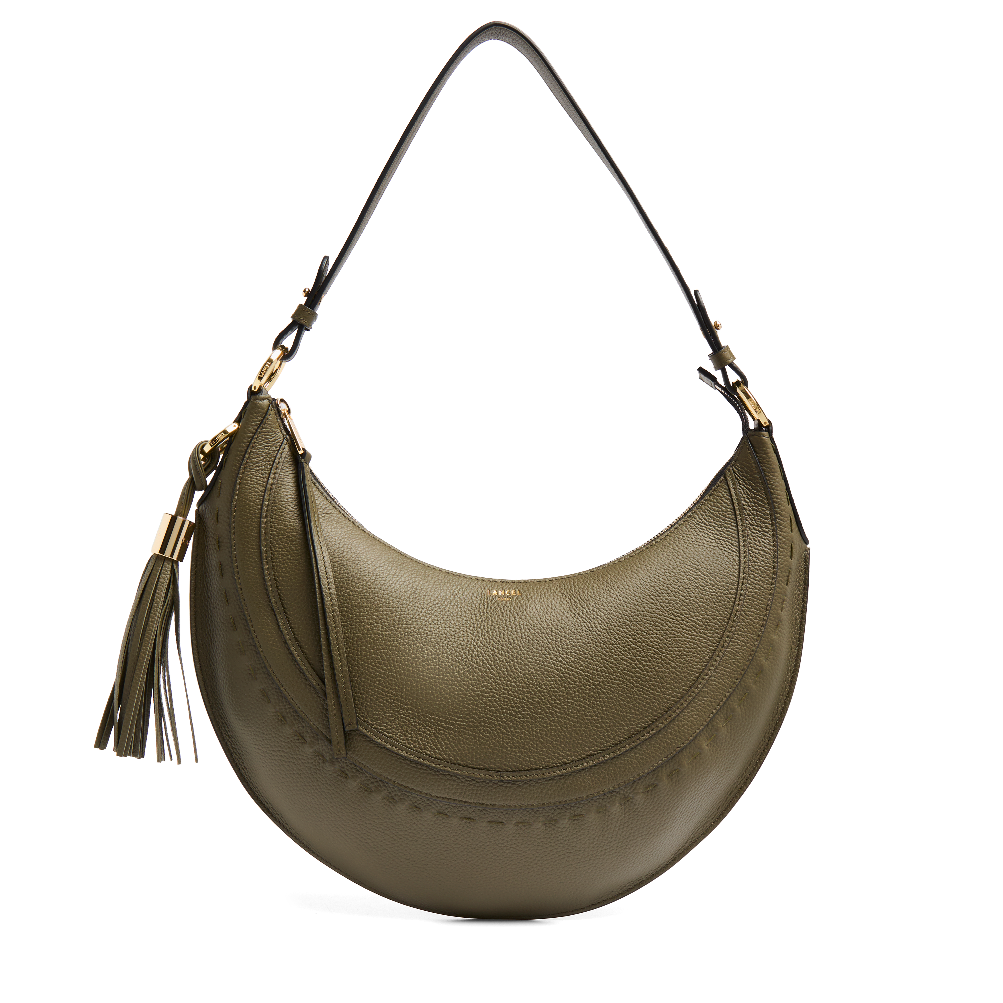 Sac hobo hoboheme de lancel en cuir de vachette graine LANCEL Vert
