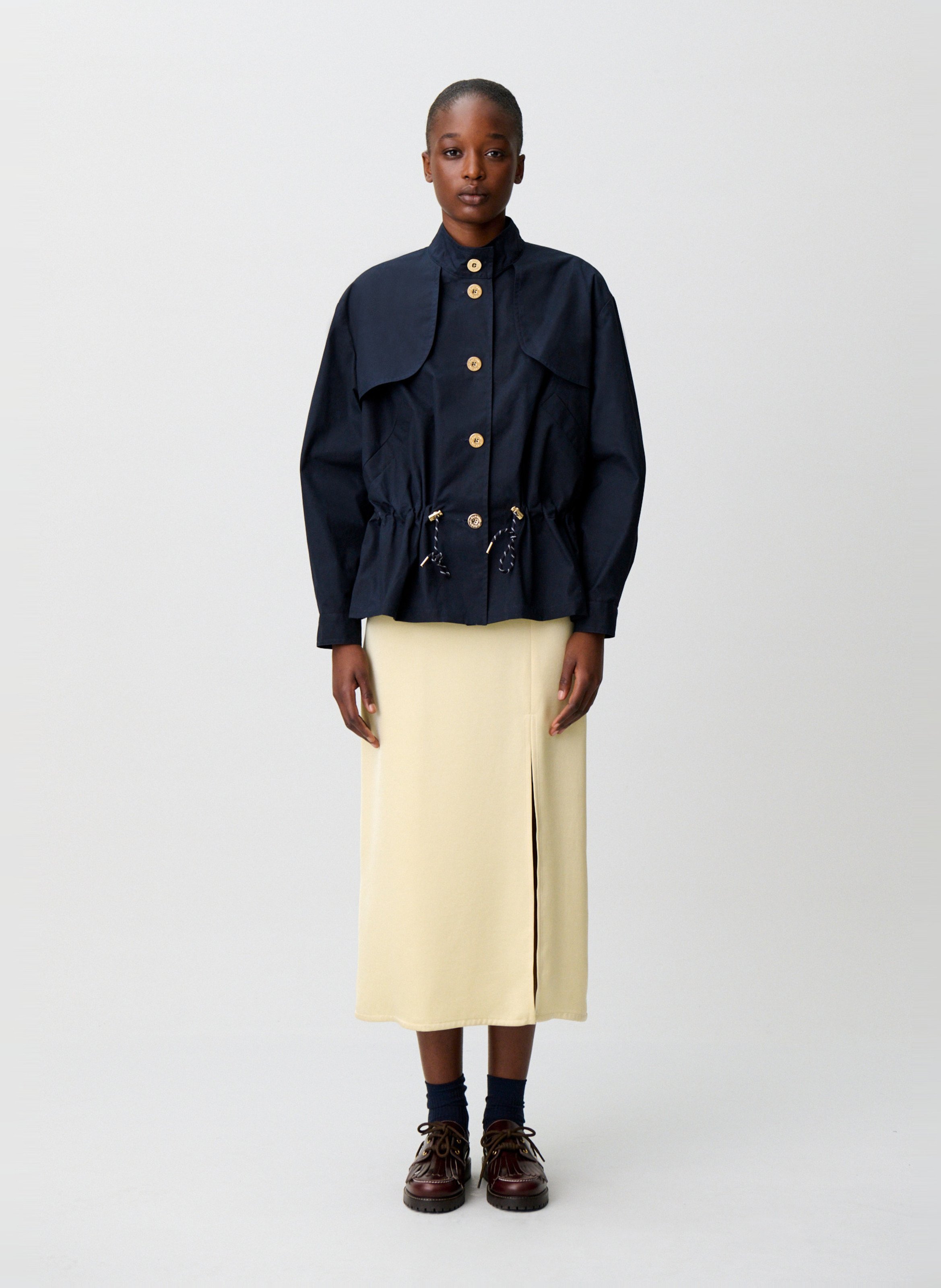Veste ajustable boutonnée unie CLAUDIE PIERLOT Bleu