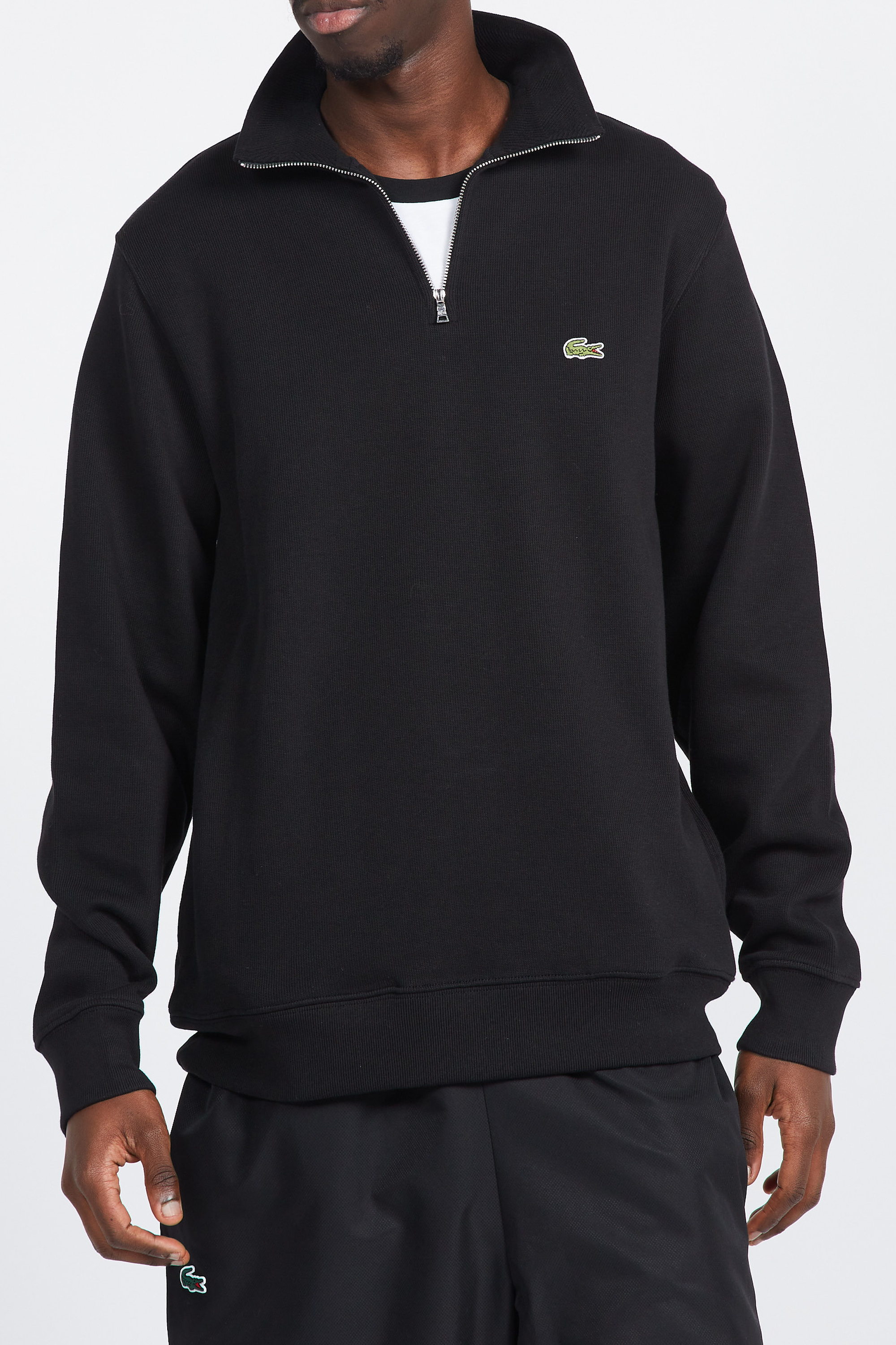 Sweatshirt zippé core 1/4 zip LACOSTE Noir