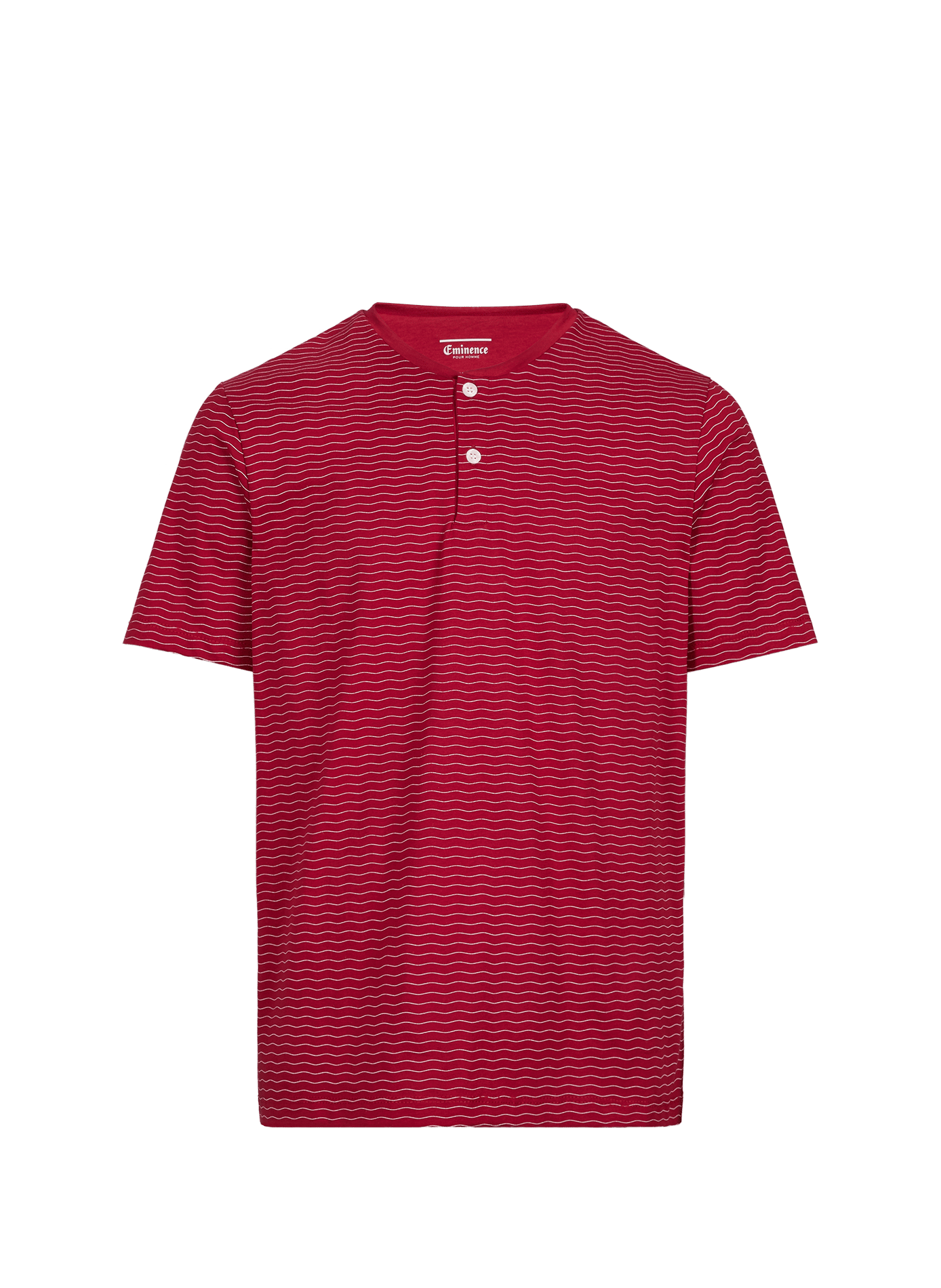 Ensemble de pyjama court à rayures en coton EMINENCE Rouge