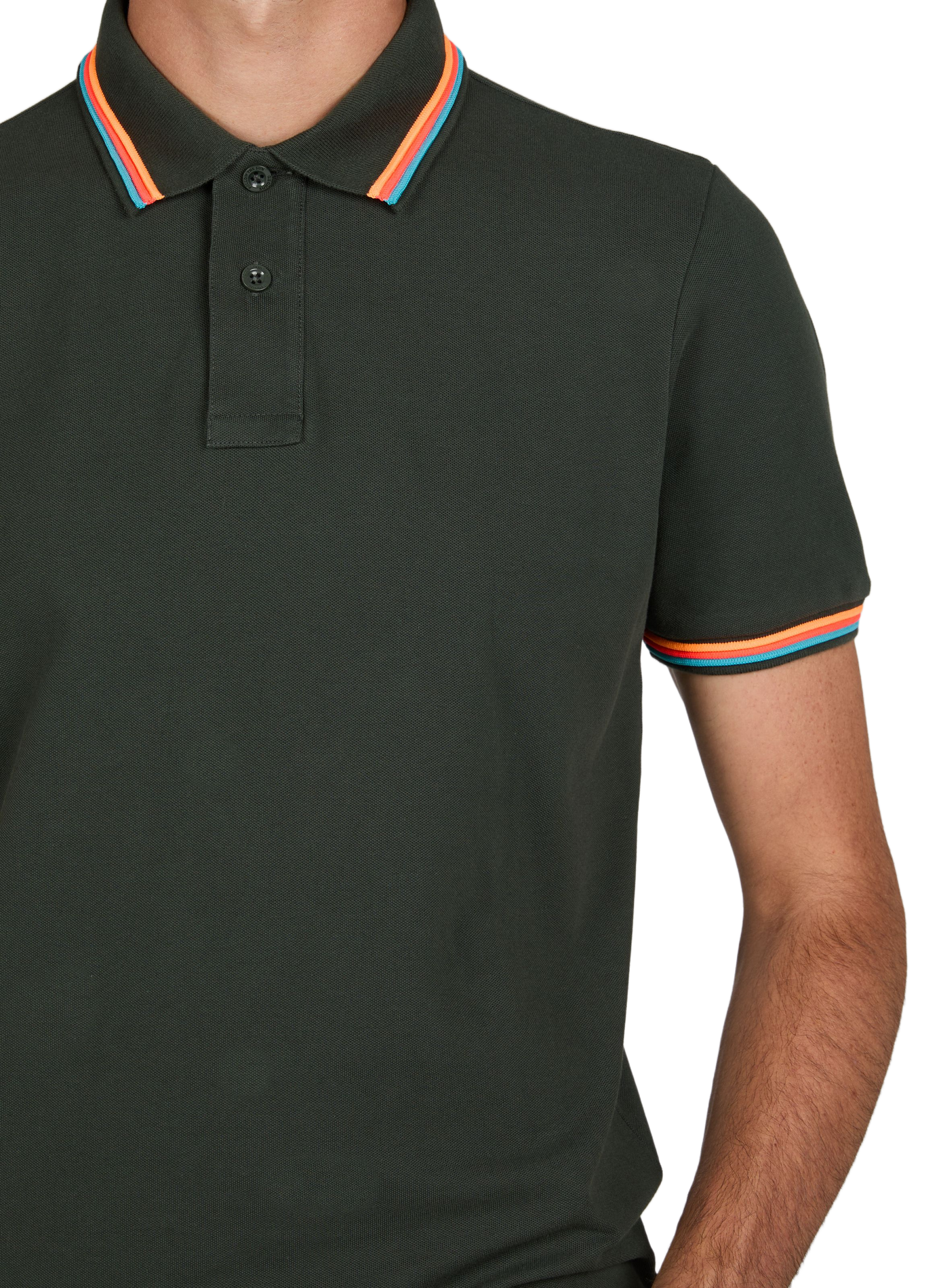 Cotton-blend polo shirt SUNDEK Green