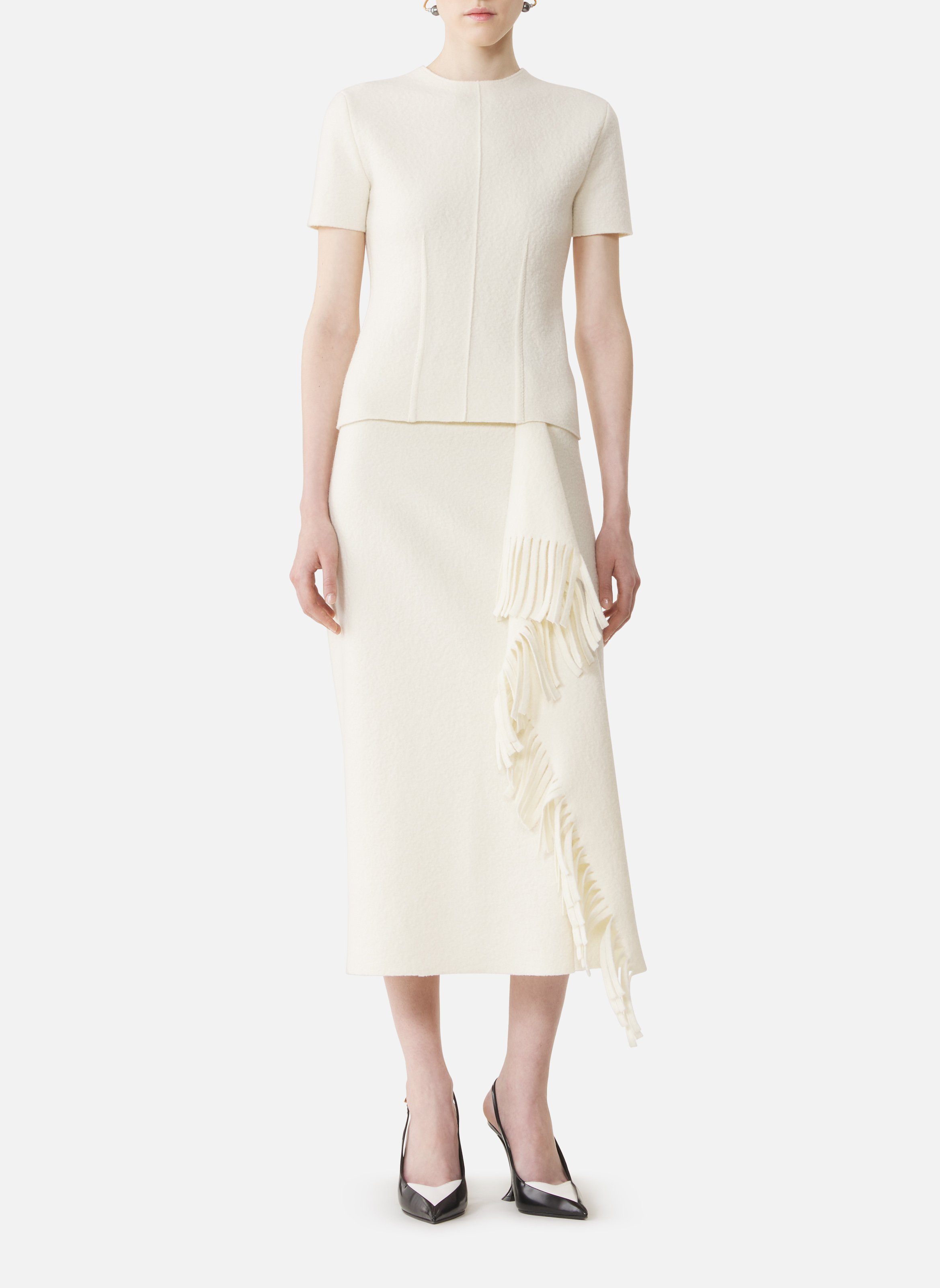 T-shirt en maille de coton LANVIN Blanc