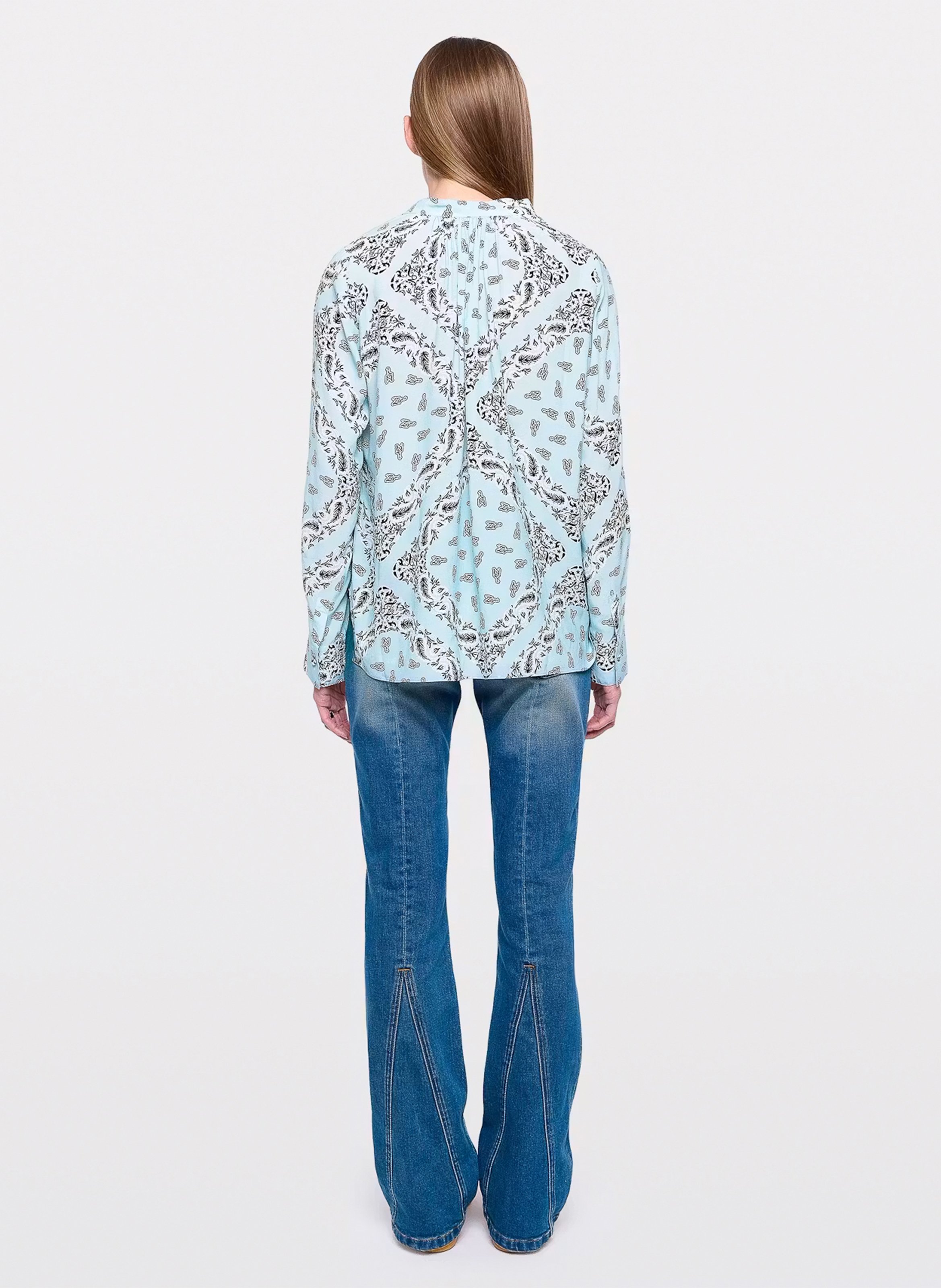 Chemise droite col v imprimé tink ZADIG&VOLTAIRE Bleu