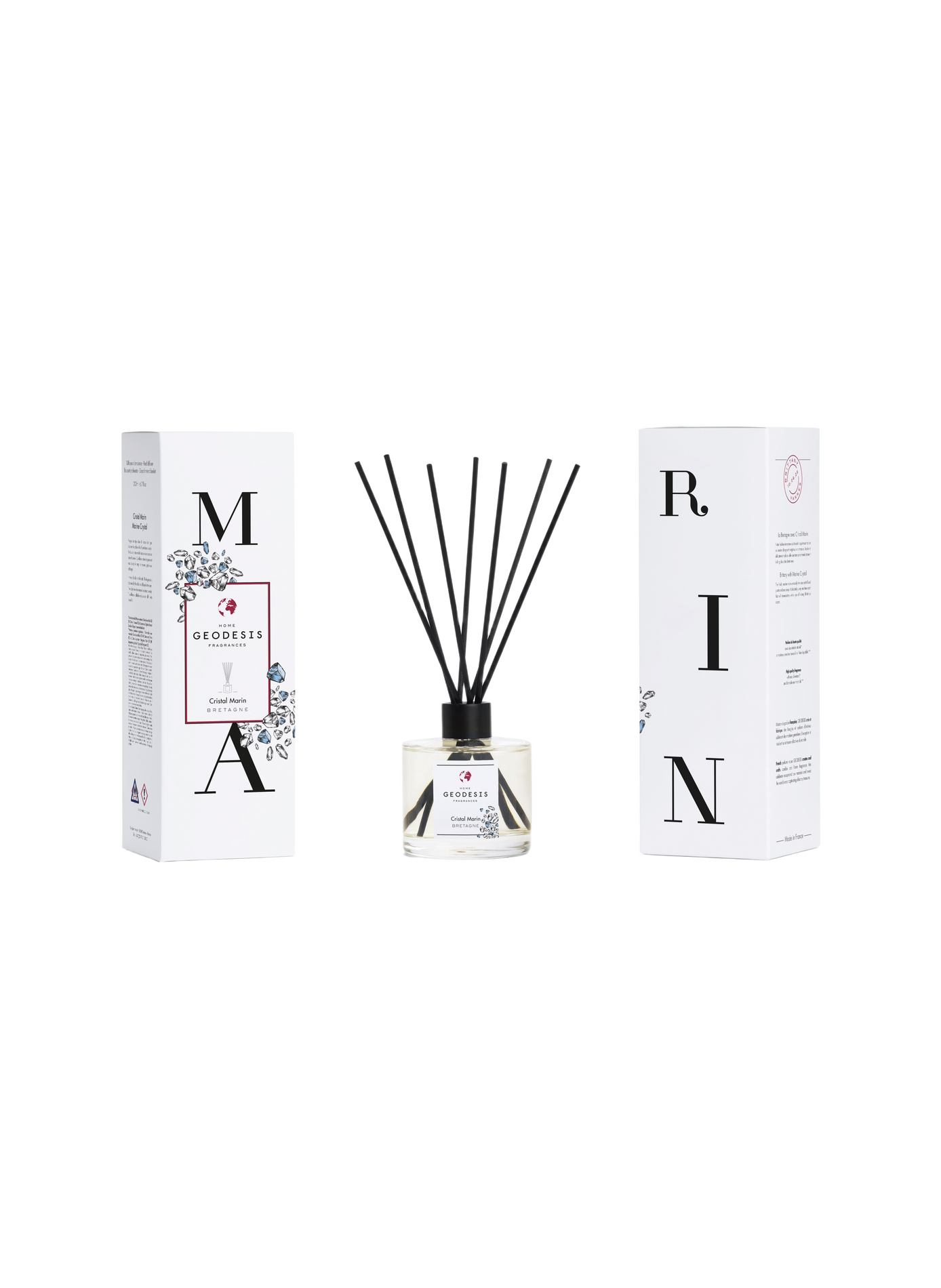 Diffuseur de parfum 200ml Cristal Marin GEODESIS Transparent