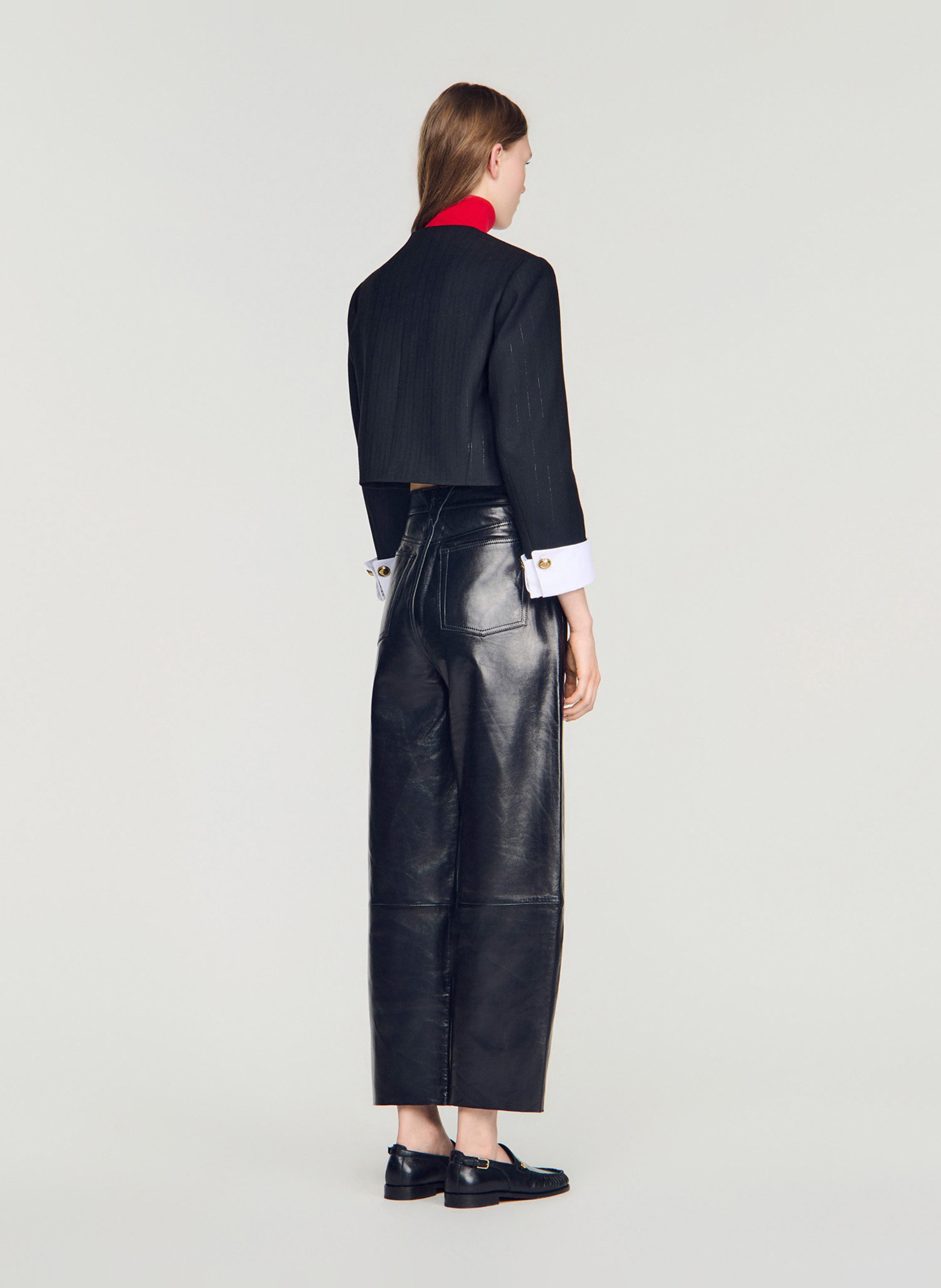 Veste courte droite SANDRO Noir