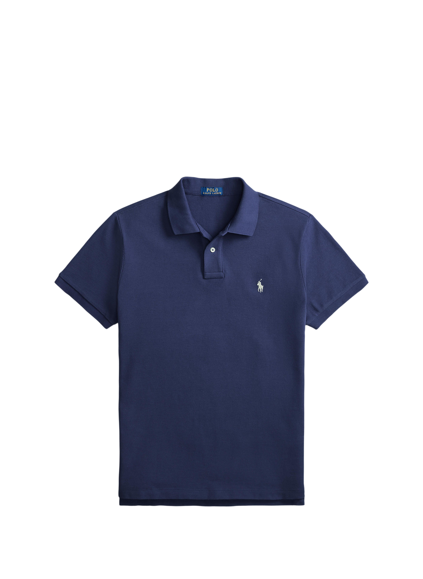 Polo droit en piqué de coton POLO RALPH LAUREN Bleu