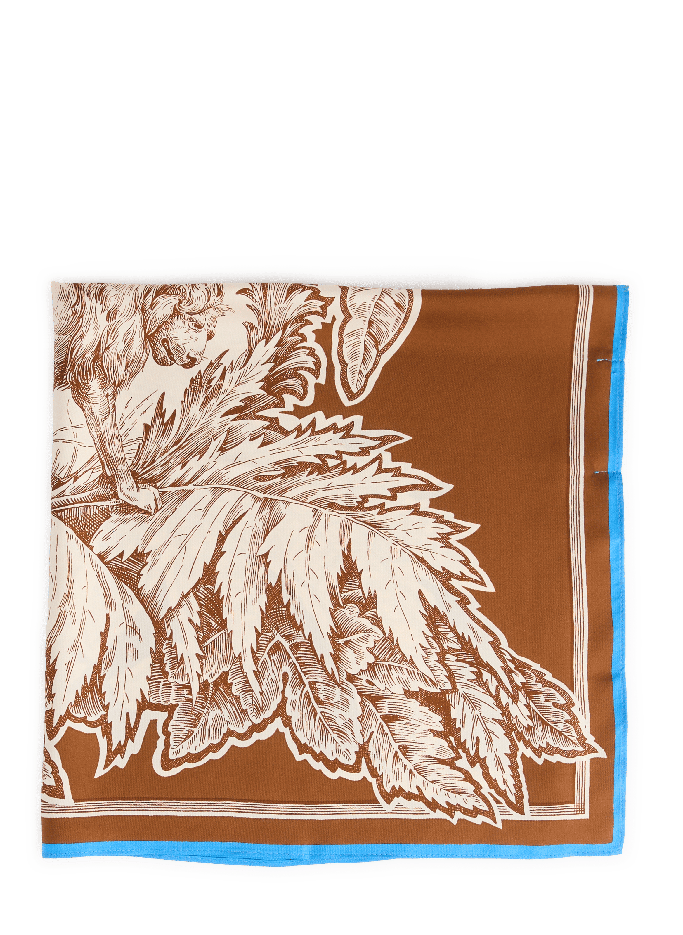 Silk scarf INOUI EDITIONS Brown