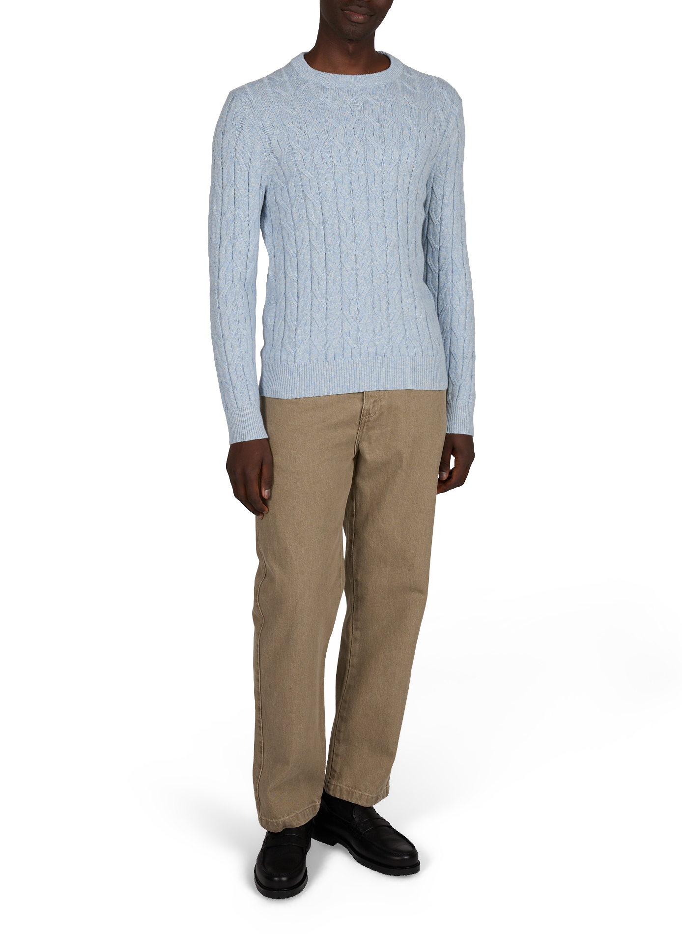 Sweater in twisted knit cotton blend HACKETT Blue