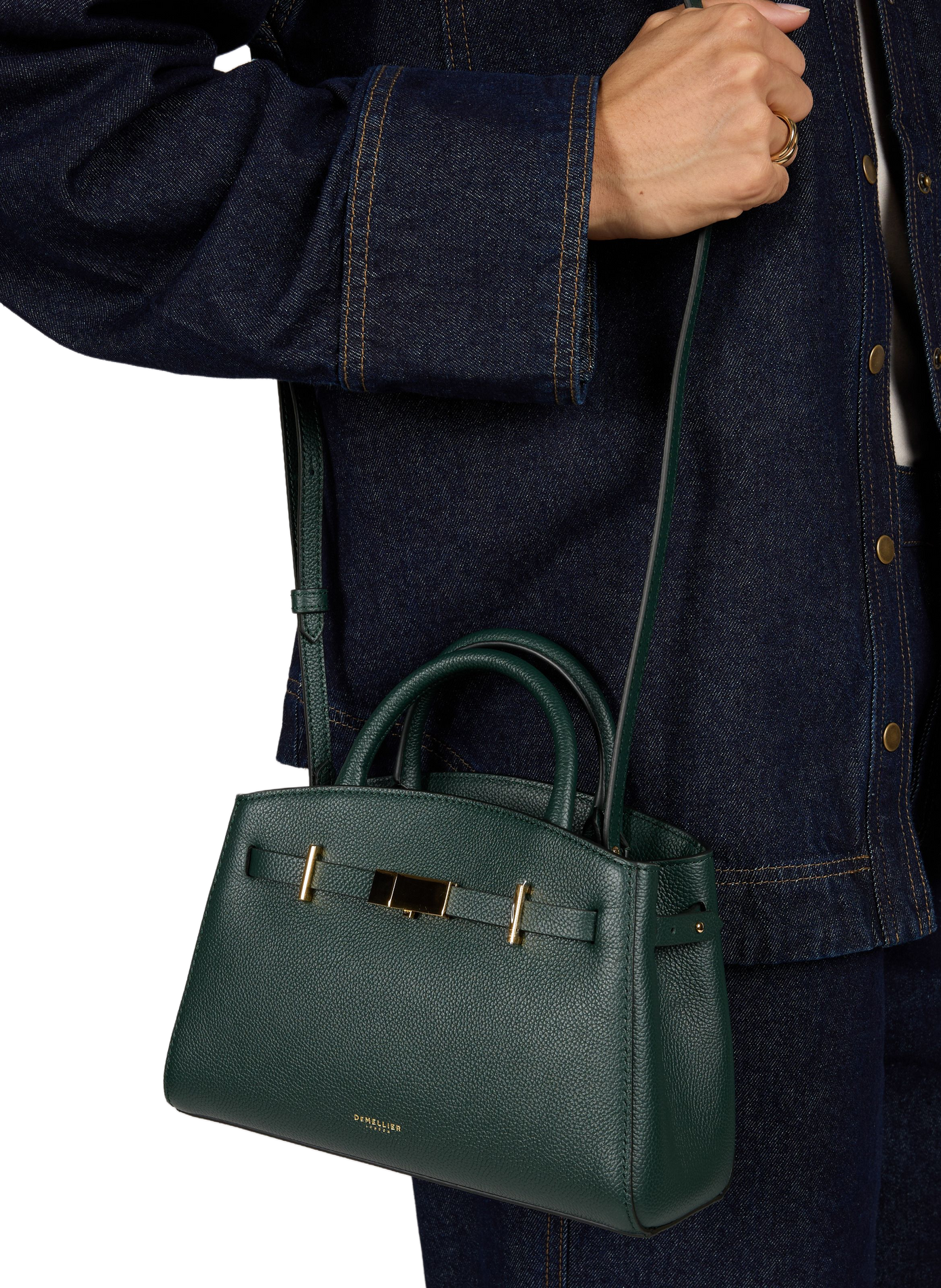 Hudson leather handbag DEMELLIER LONDON Green