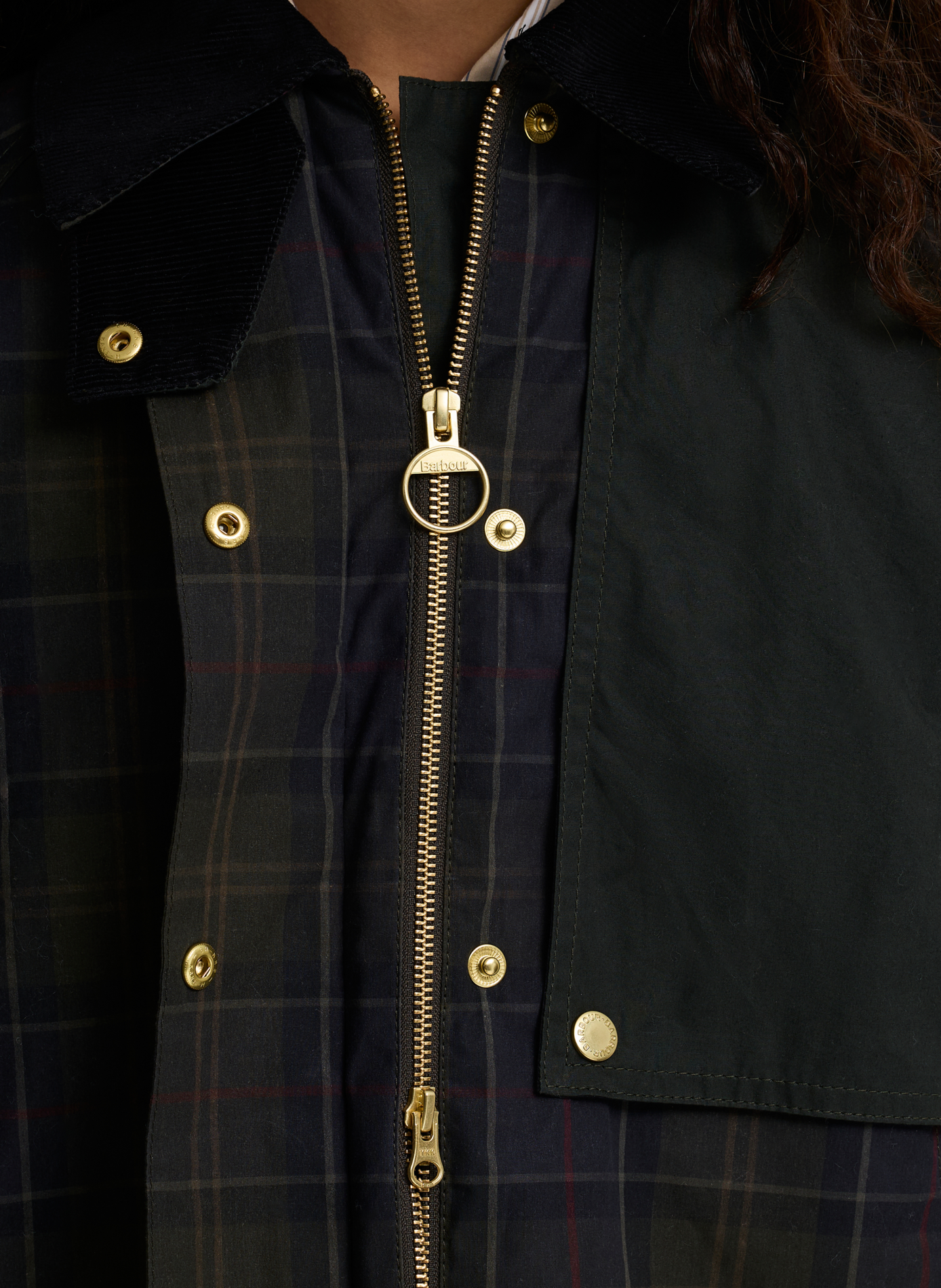 Jacke mit klassischem Baumwollkragen BARBOUR Mehrfarbig