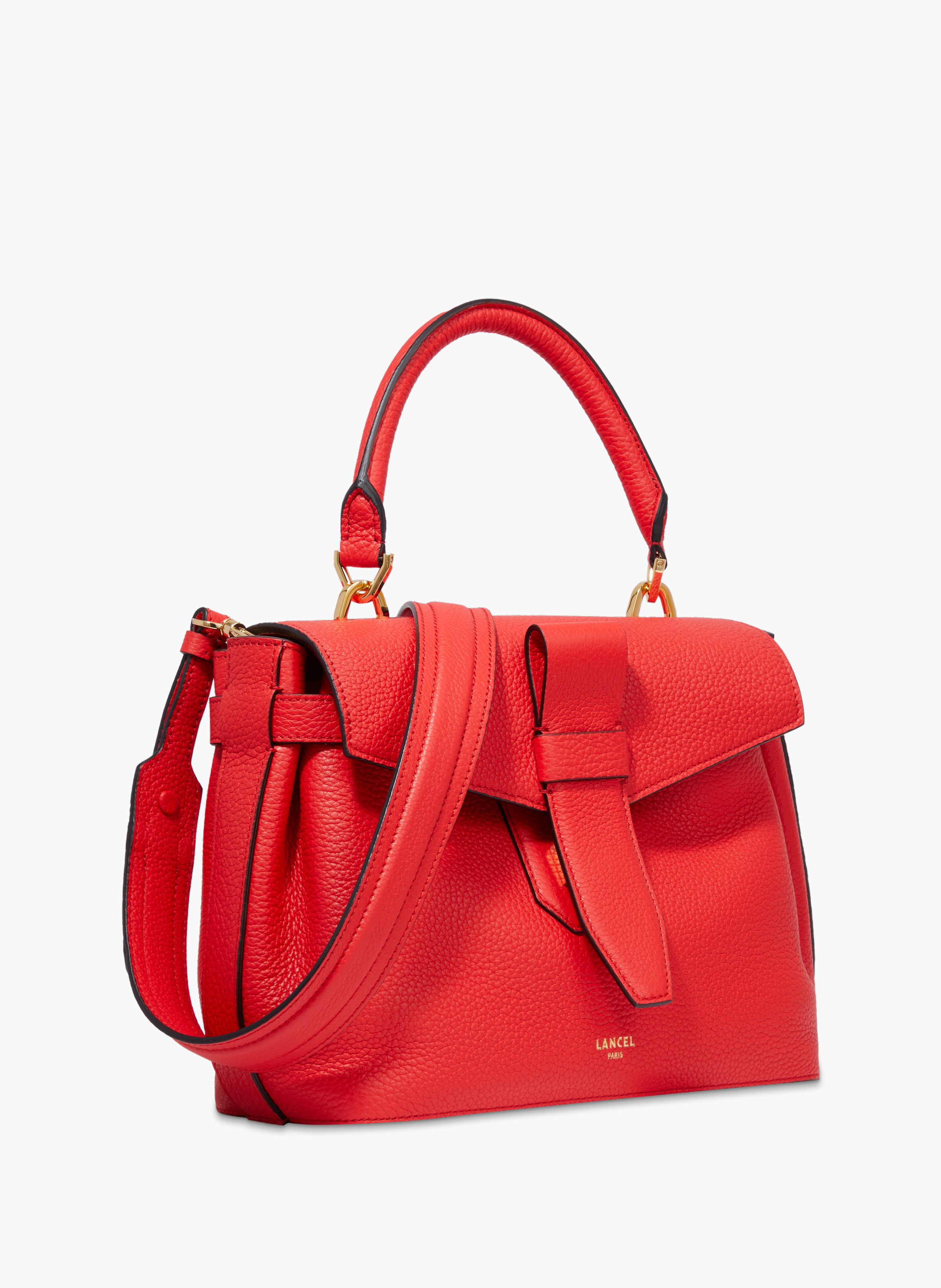 Sac à main charlie de lancel s, cuir grainé, rouge kiss LANCEL Rouge