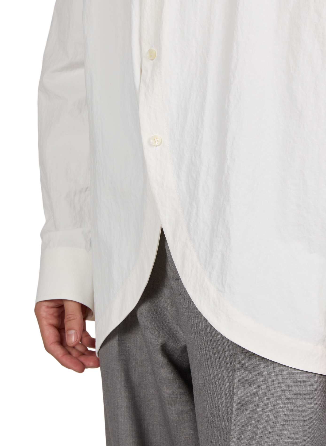 Oversized crinkled-effect shirt SEAN SUEN White