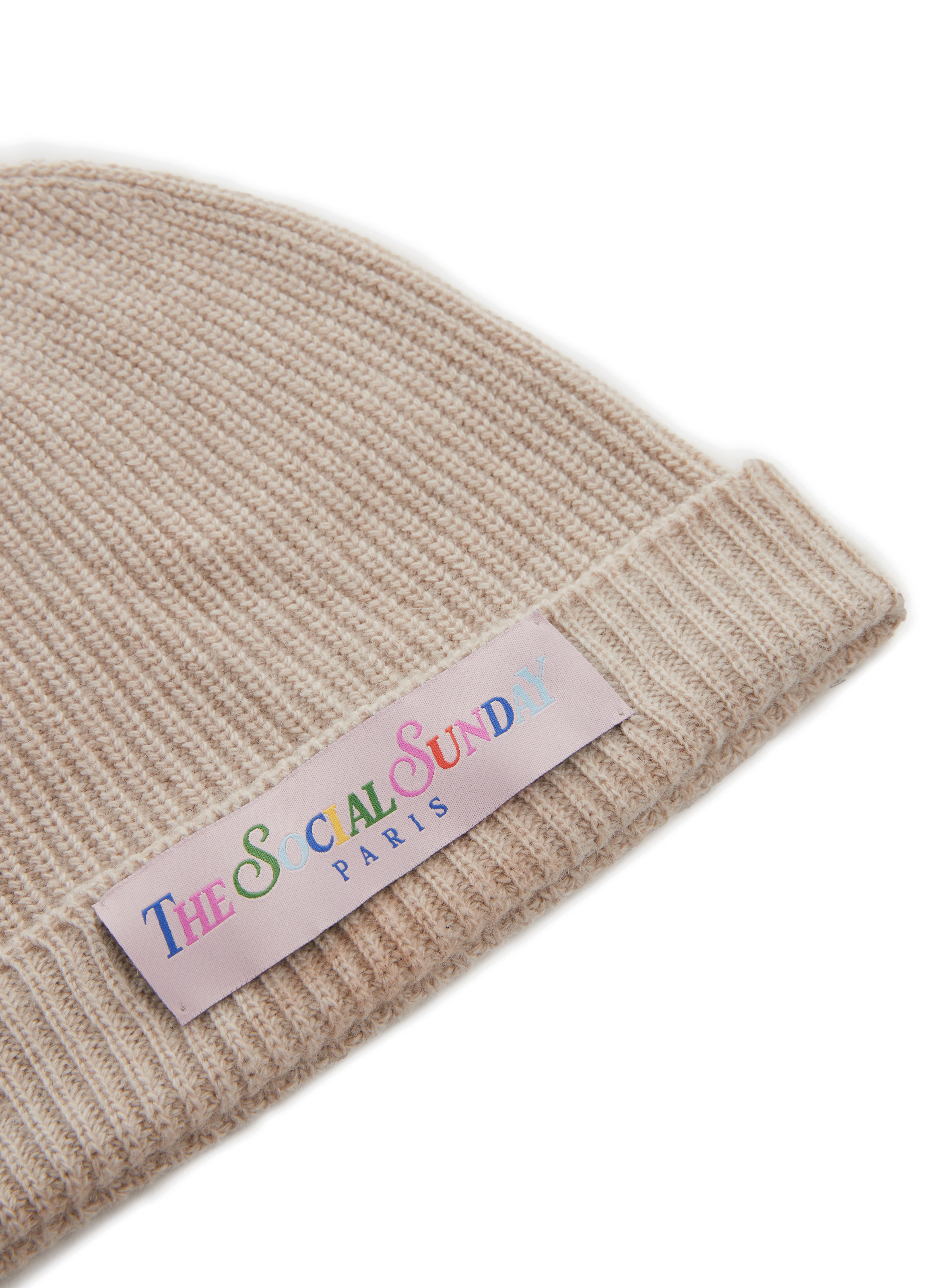 Bonnet en laine mélangée THE SOCIAL SUNDAY Marron