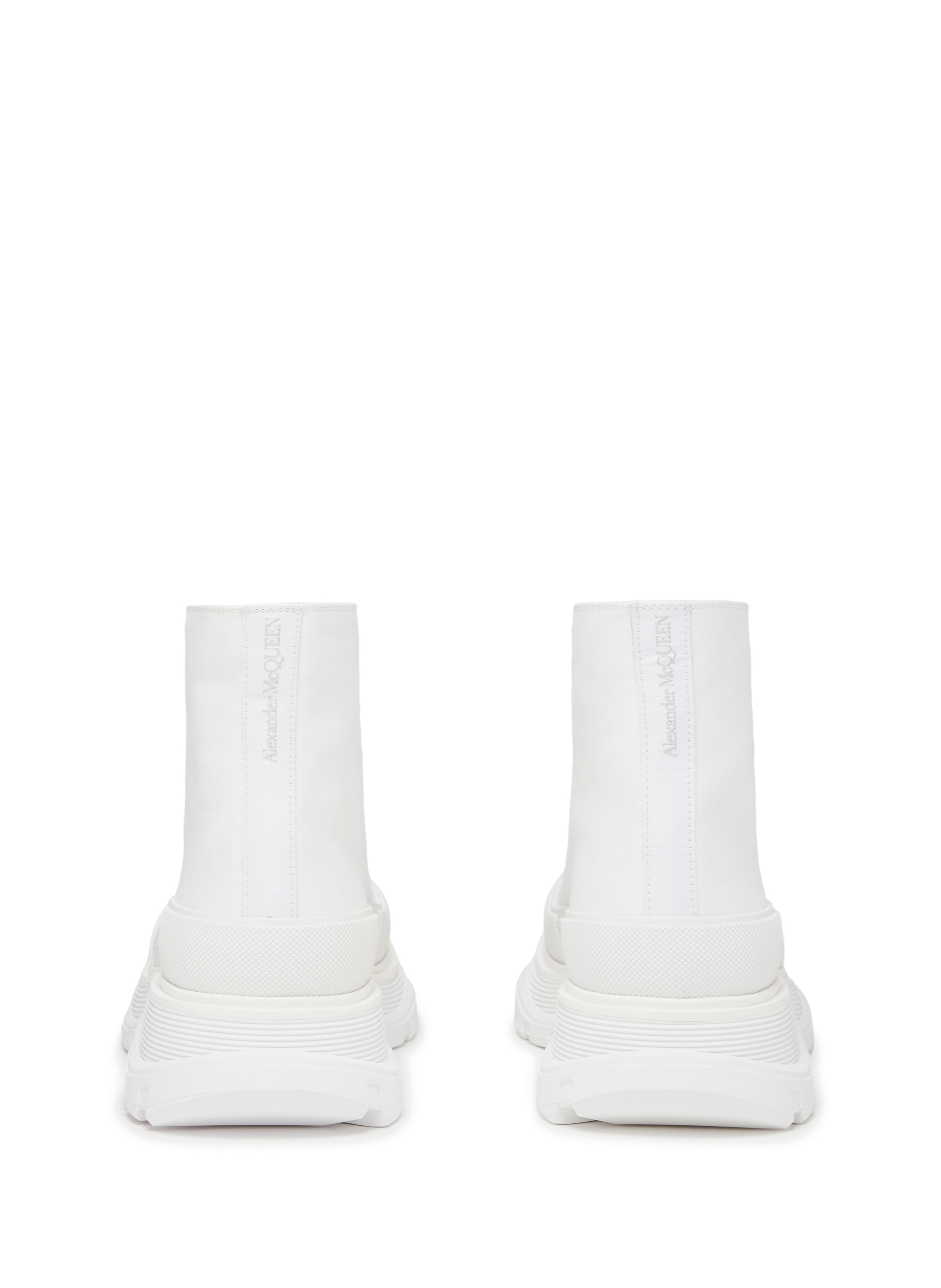 Tread Slick hi-top cotton Sneakers  ALEXANDER MCQUEEN White