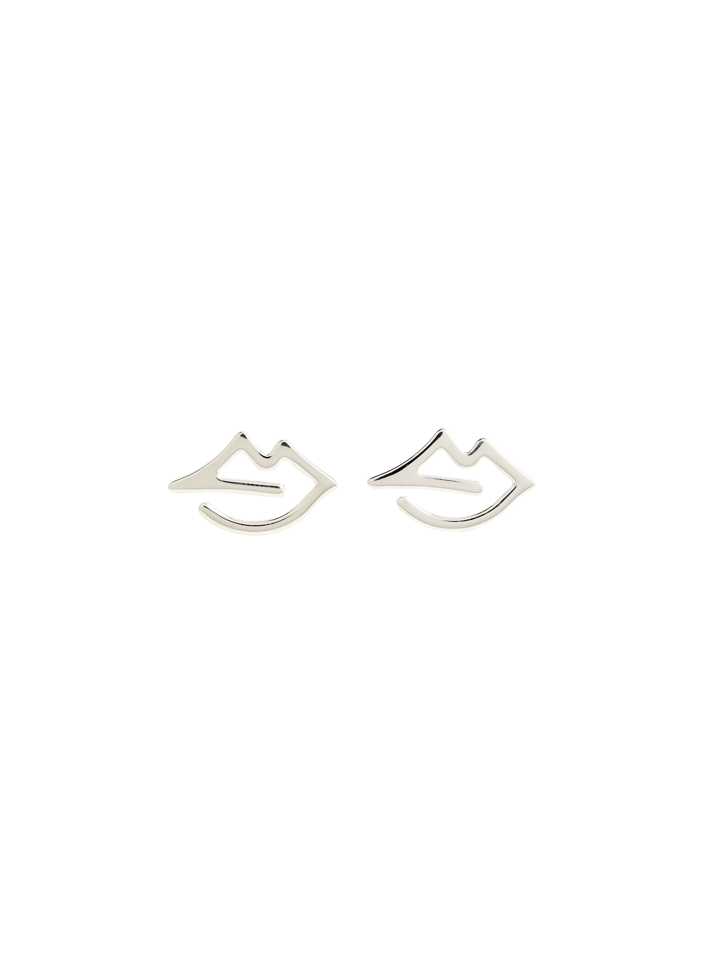 MARA PARIS Lips silver earrings Silver