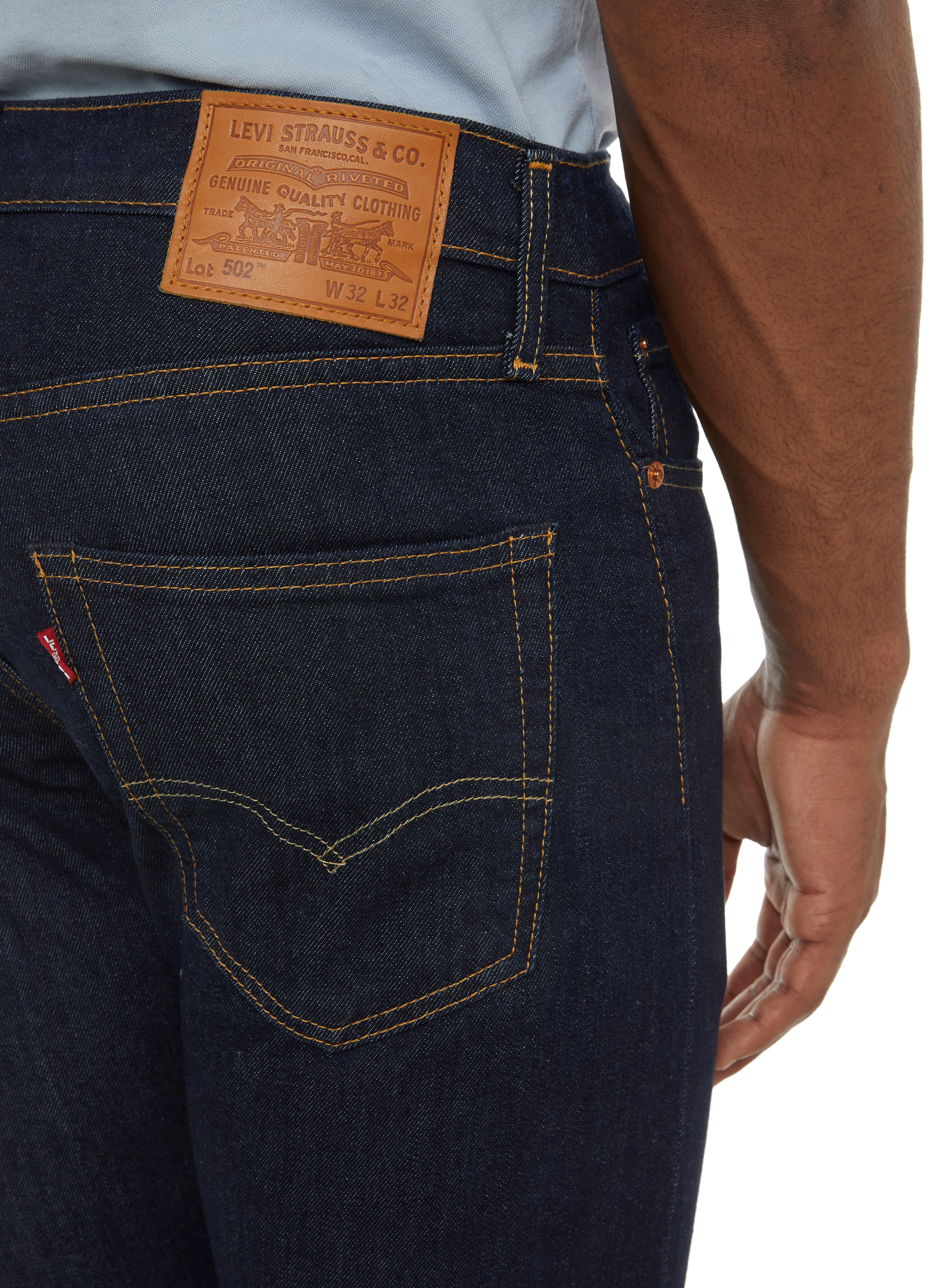 502 Taper cotton denim jeans LEVI'S Grey