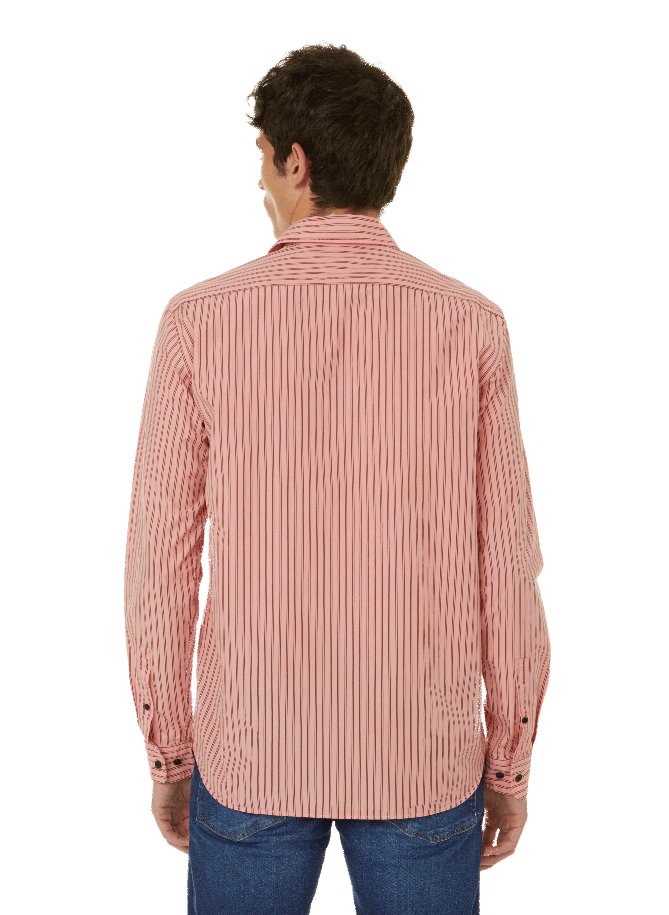 Chemise rayée en popeline de coton SAISON 1865 Rose