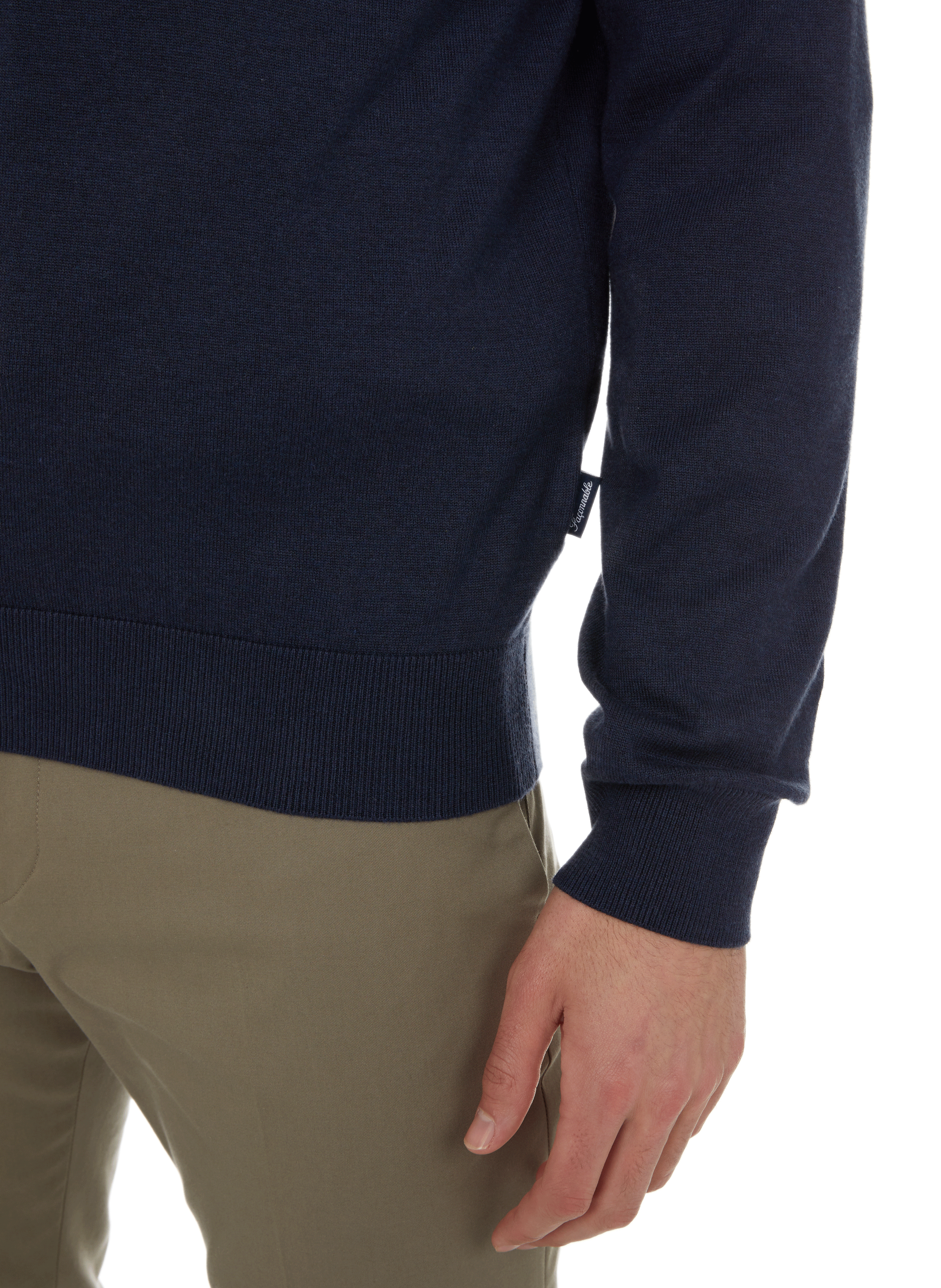 Cotton and linen jumper Blue