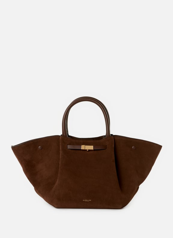 Striped leather handbag Brown by DEMELLIER LONDON DEMELLIER LONDON Striped leather handbag Brown