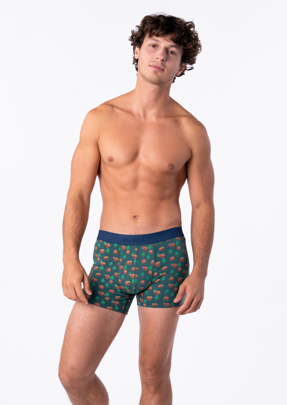 Boxer en coton biologique Vert