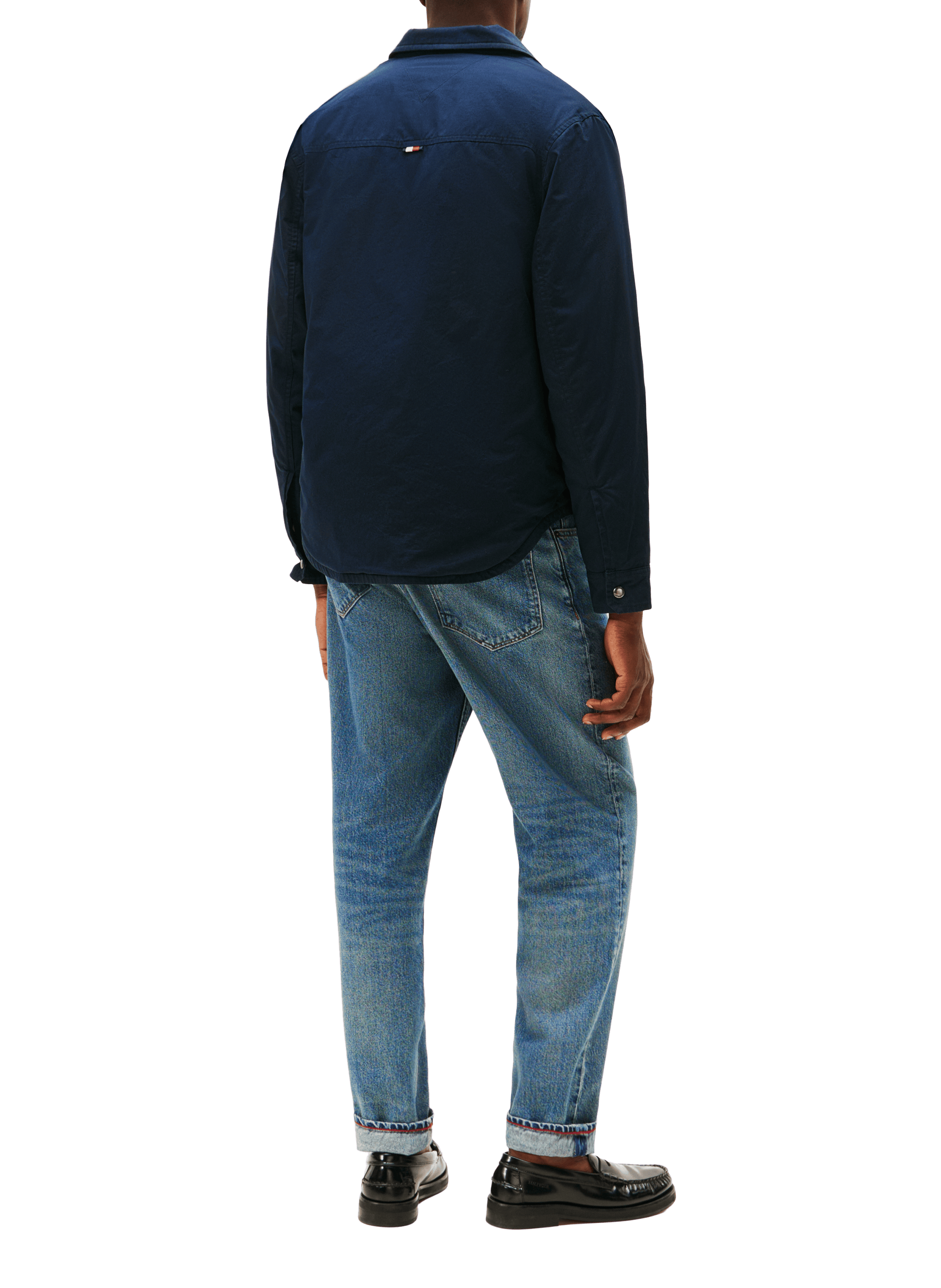 Straight cotton overshirt TOMMY HILFIGER Blue